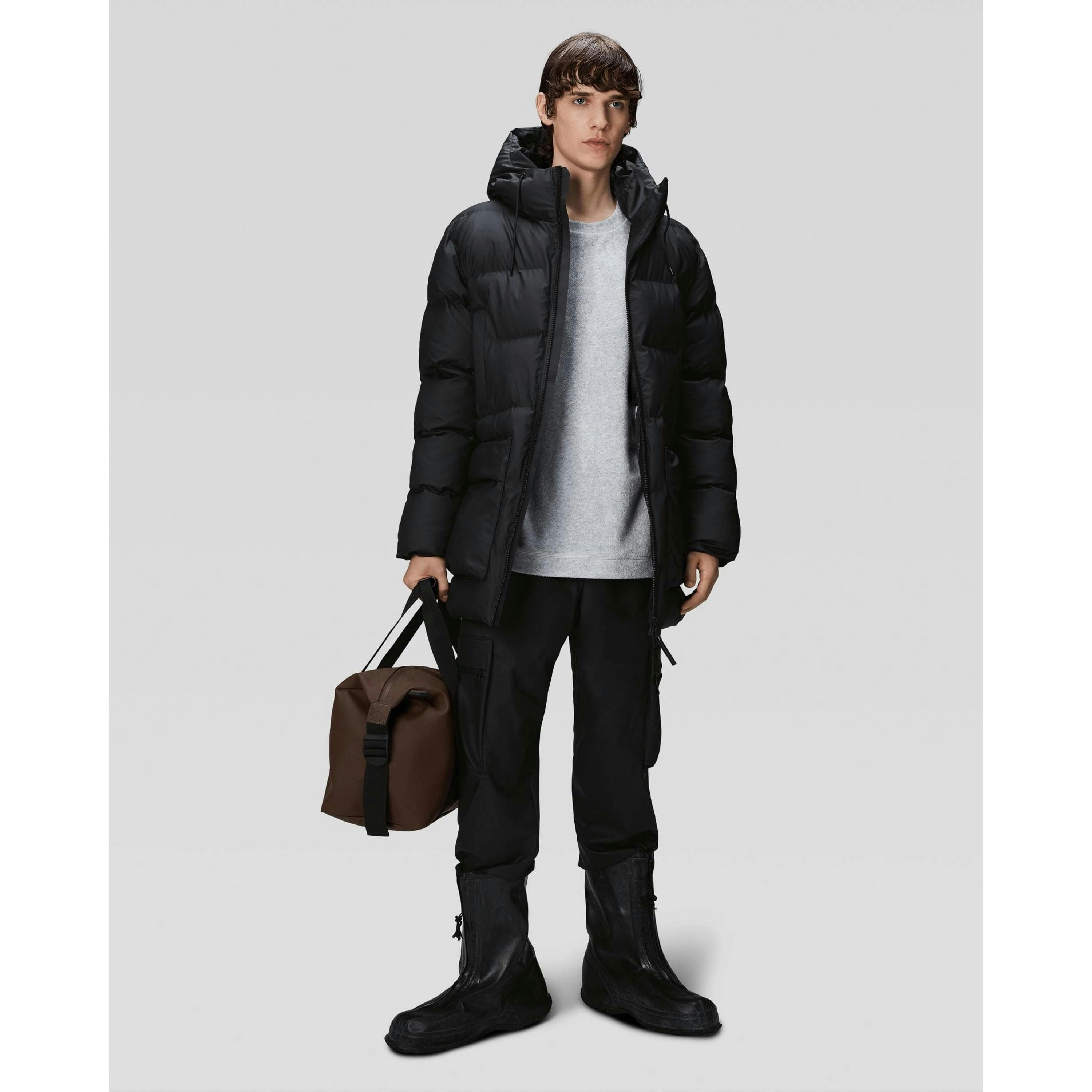 Rains Puffer Jacket  in Black , view 6 of 6