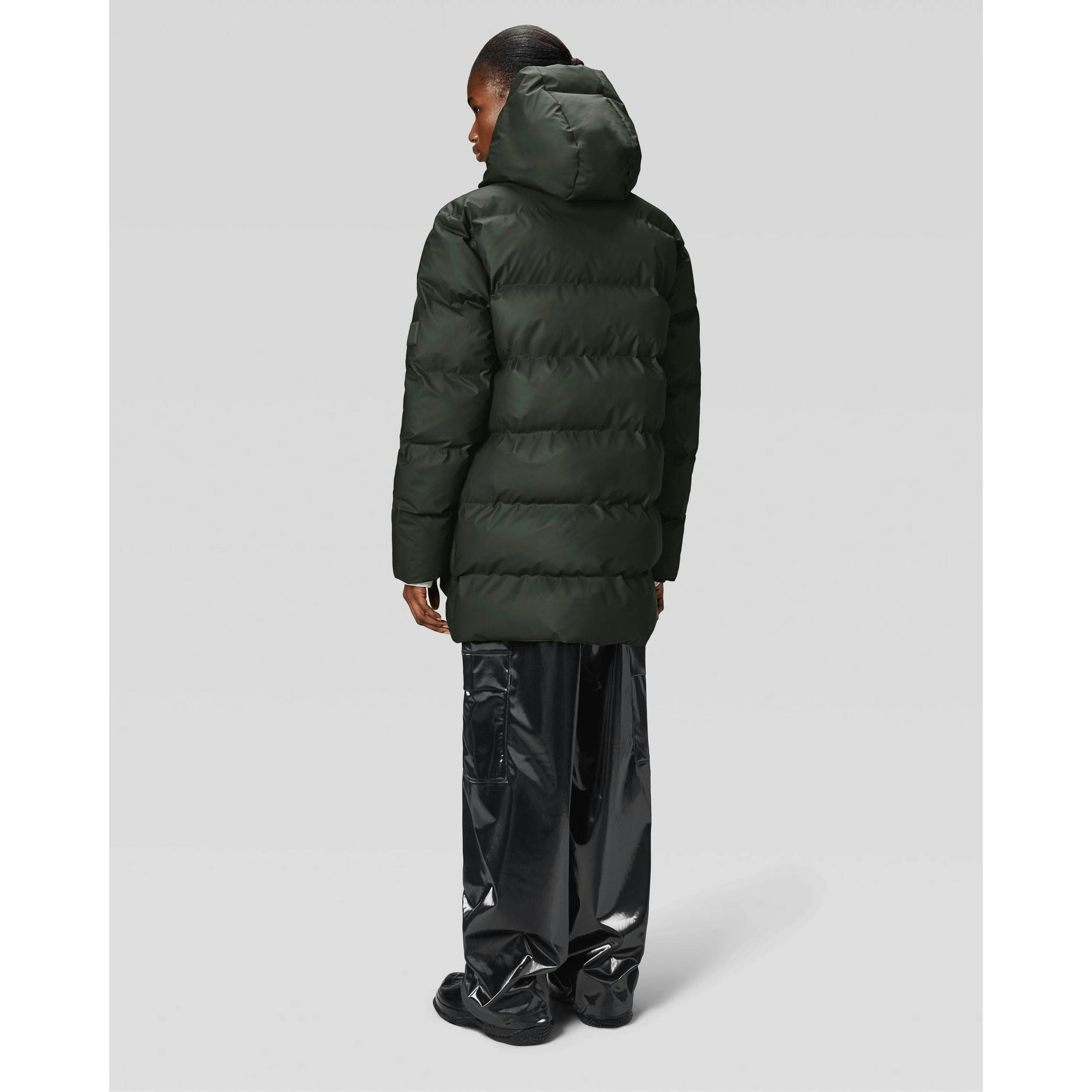 Rains Puffer Jacket  in Green , view 2 of 6