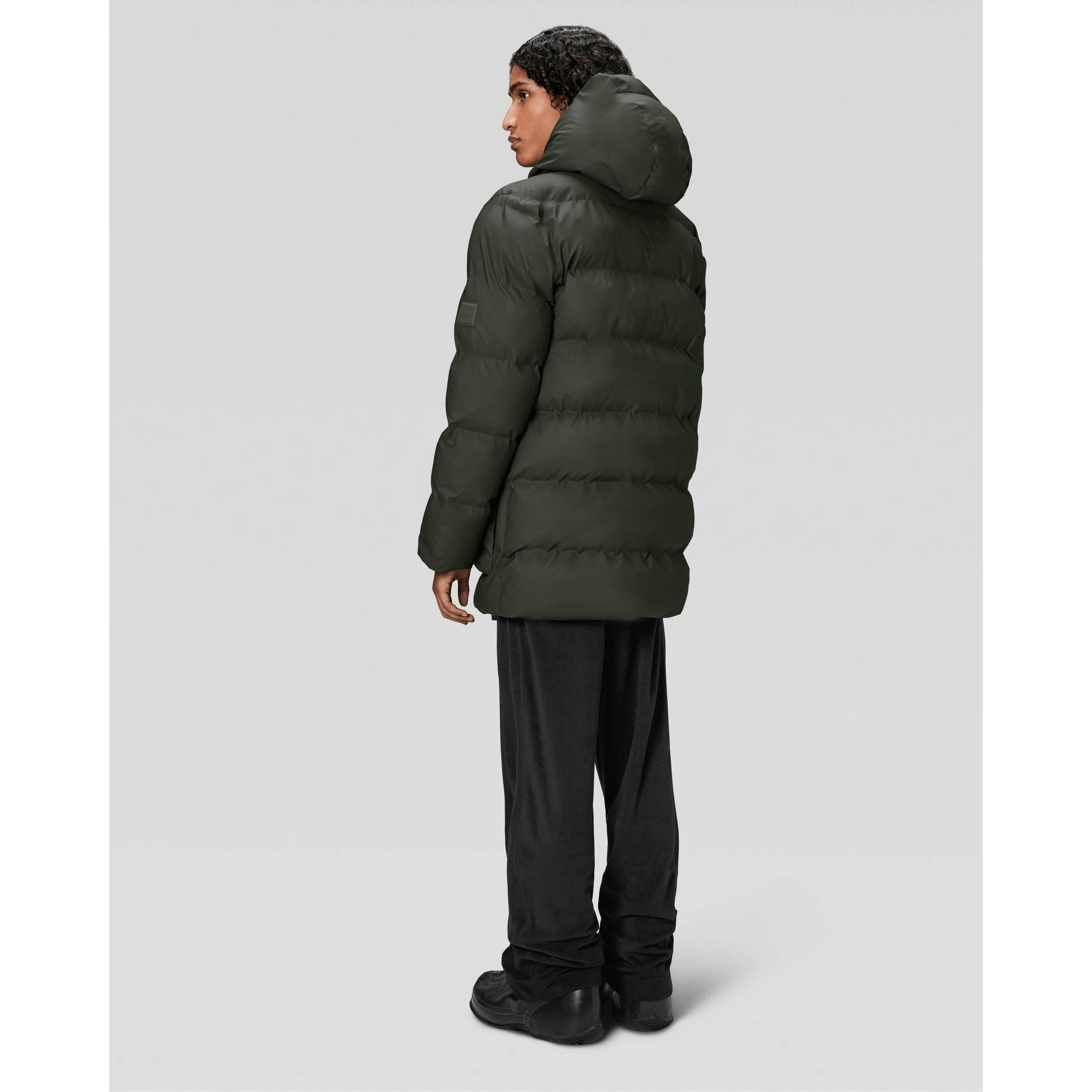 Rains Puffer Jacket  in Green , view 3 of 6