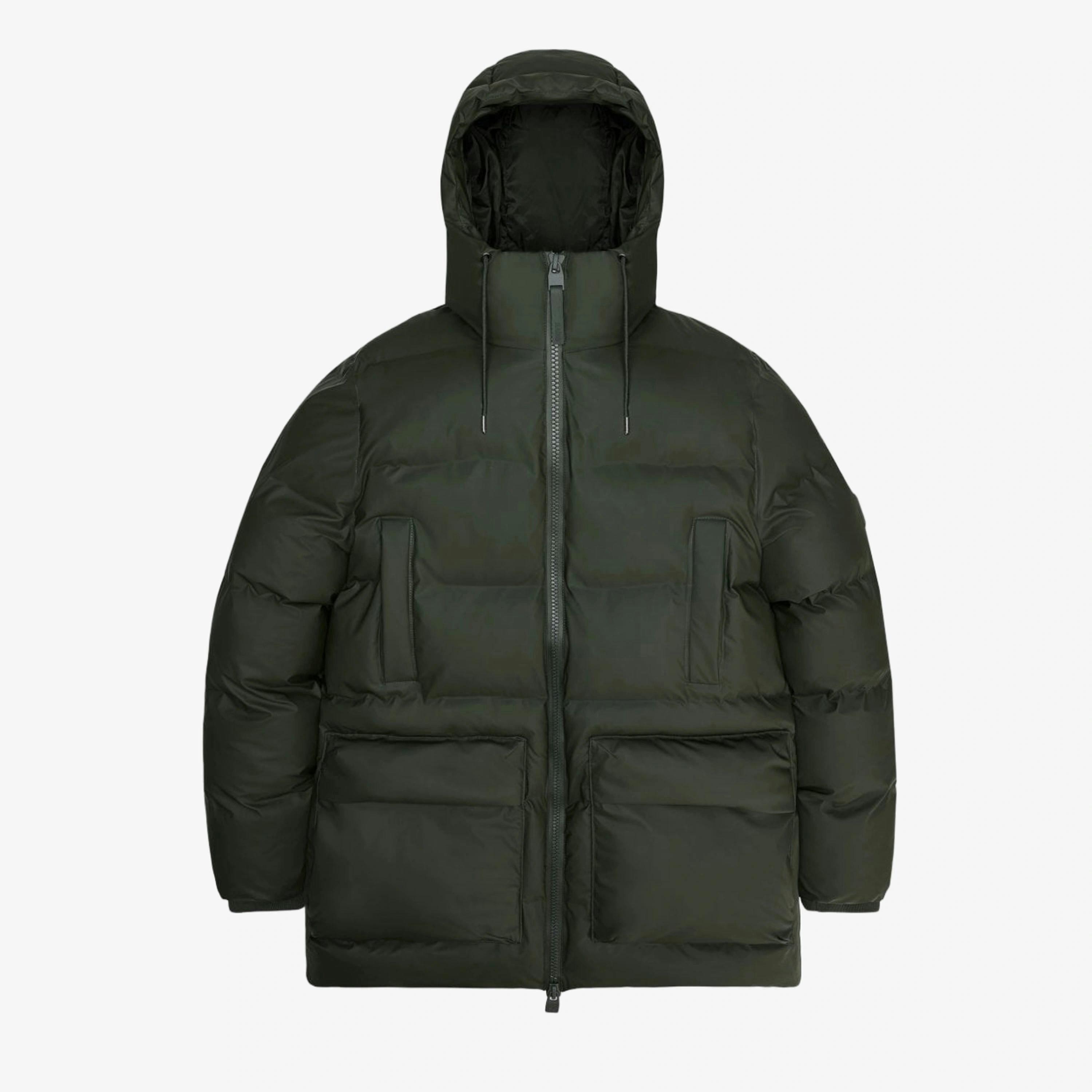 Rains Puffer Jacket  in Green , view 4 of 6