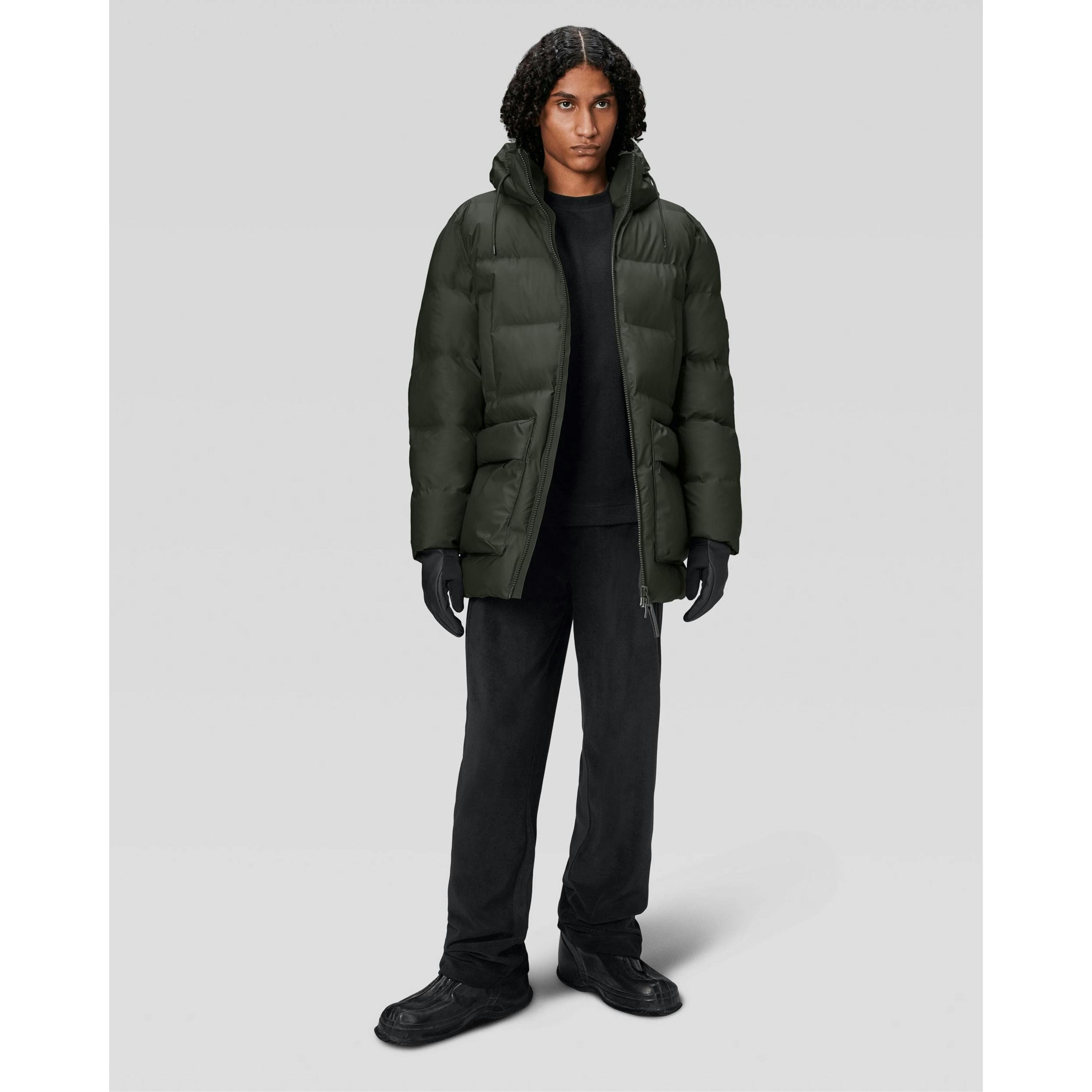 Rains Puffer Jacket  in Green , view 6 of 6