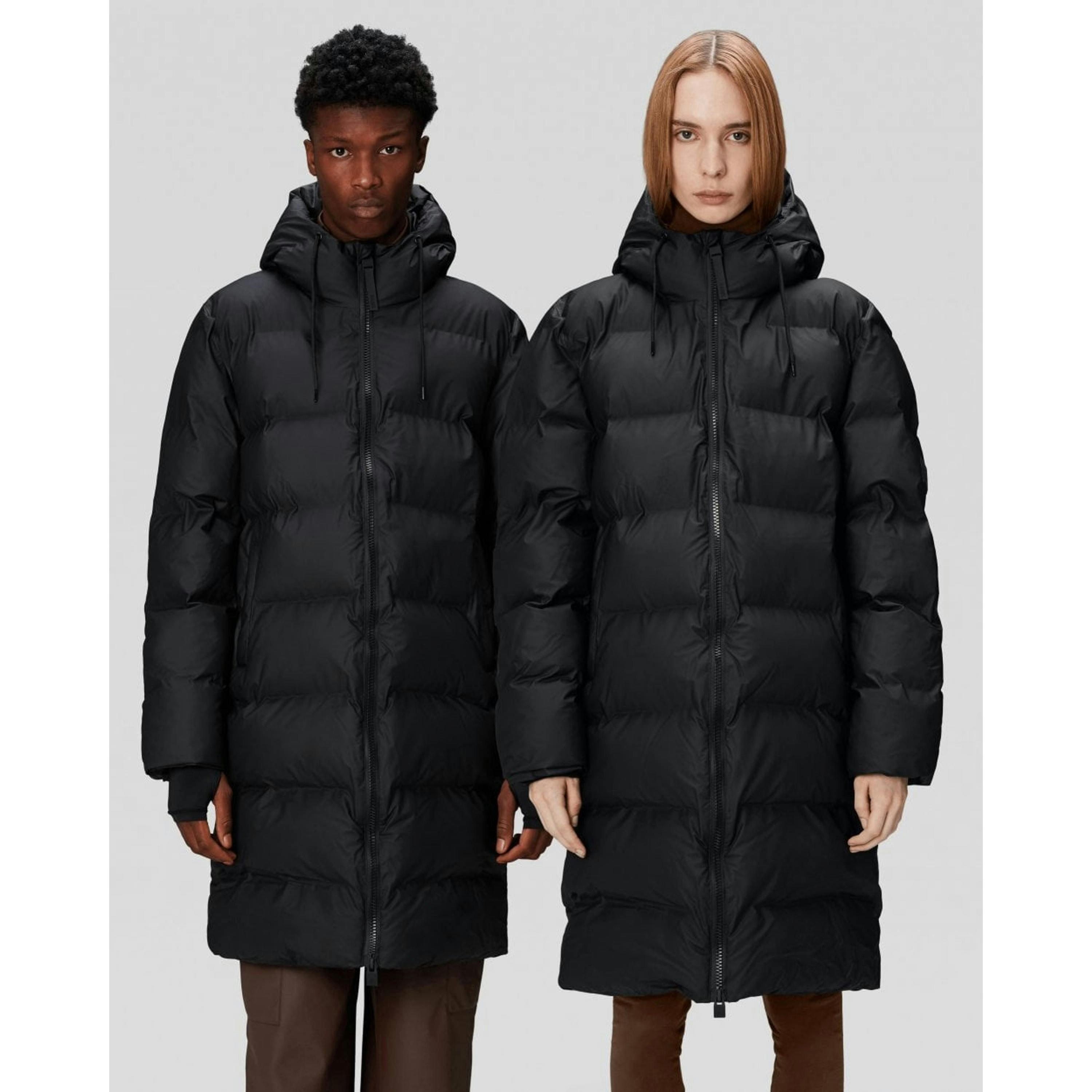 Rains Puffer Jacket  in Black , view 1 of 6
