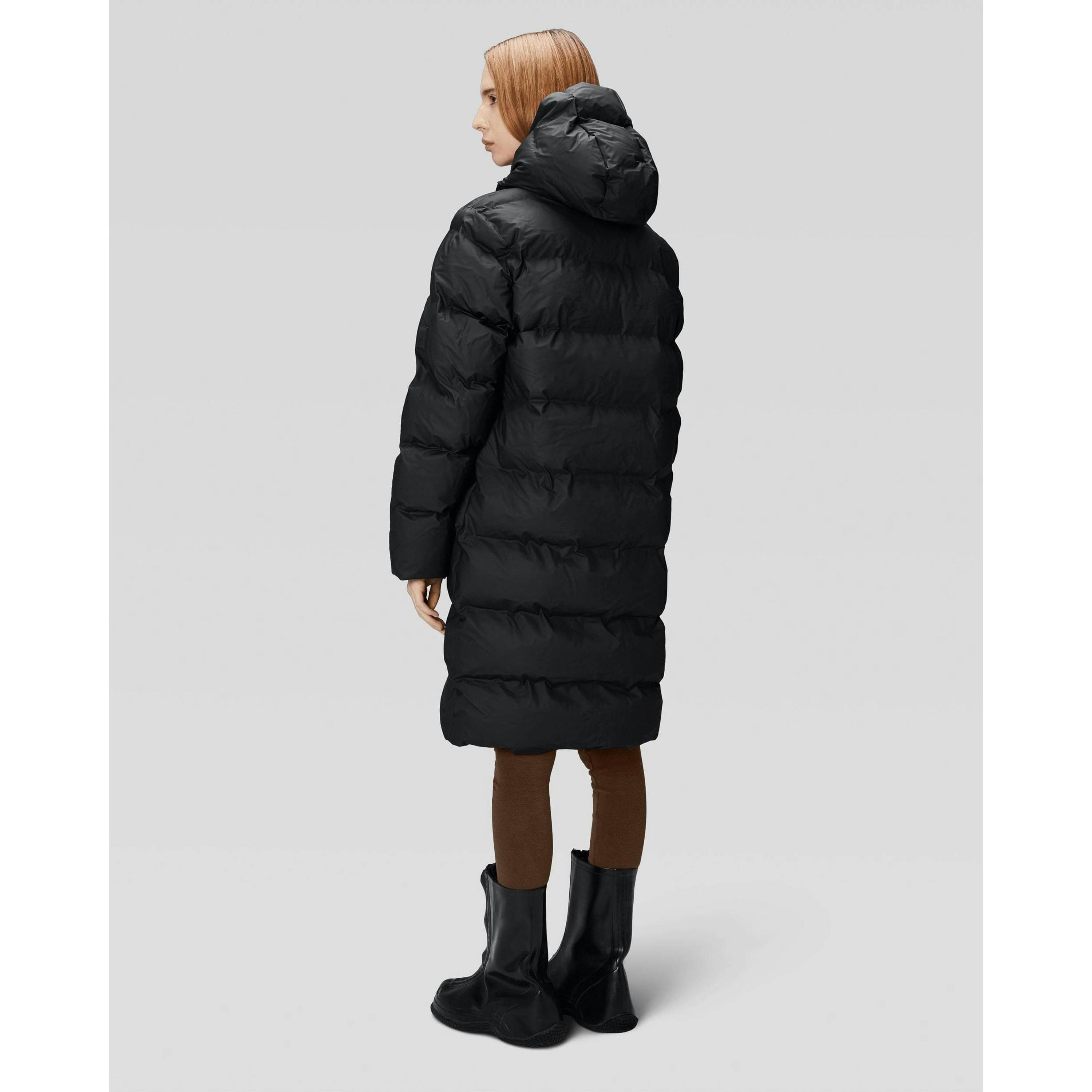 Rains Puffer Jacket  in Black , view 3 of 6