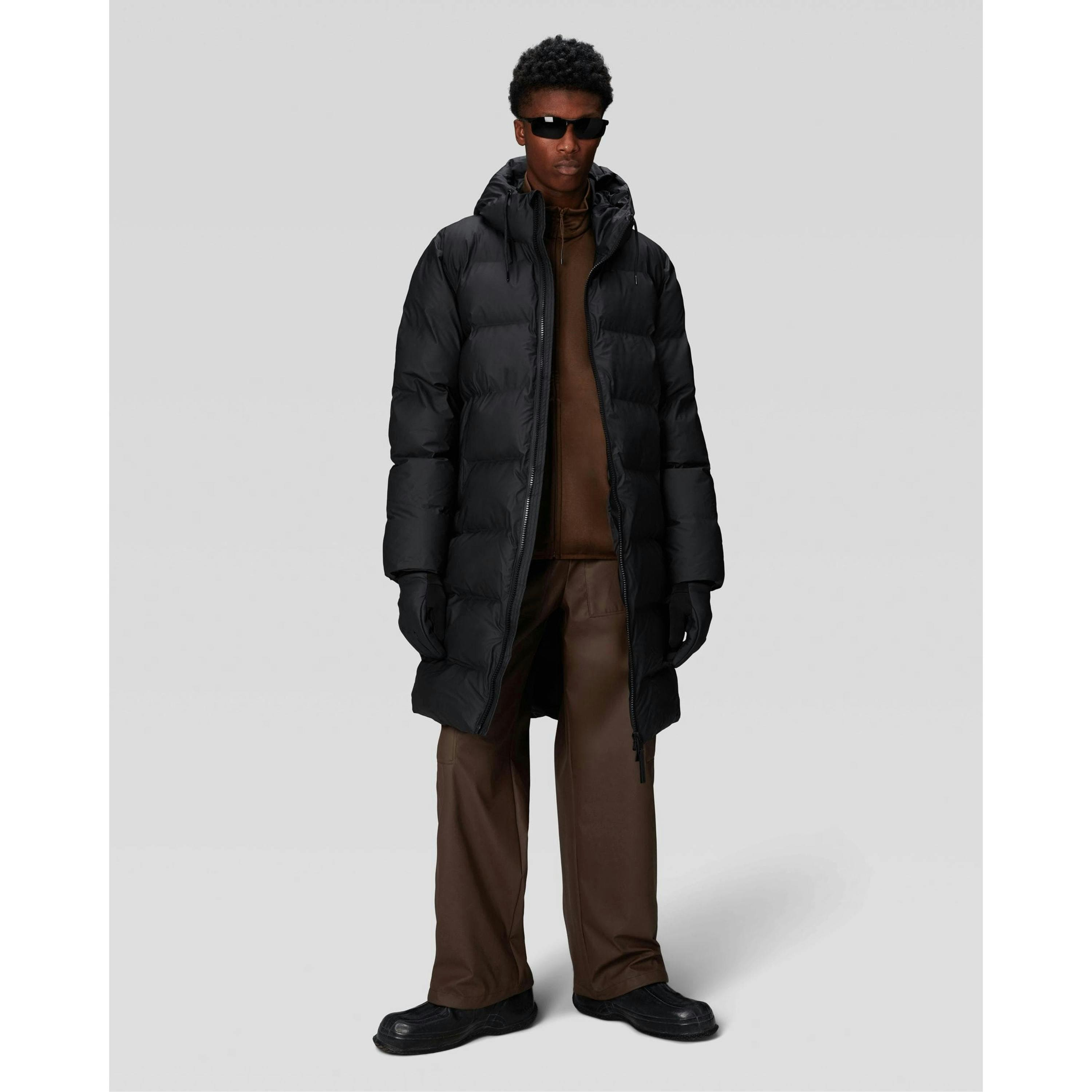 Rains Puffer Jacket  in Black , view 6 of 6
