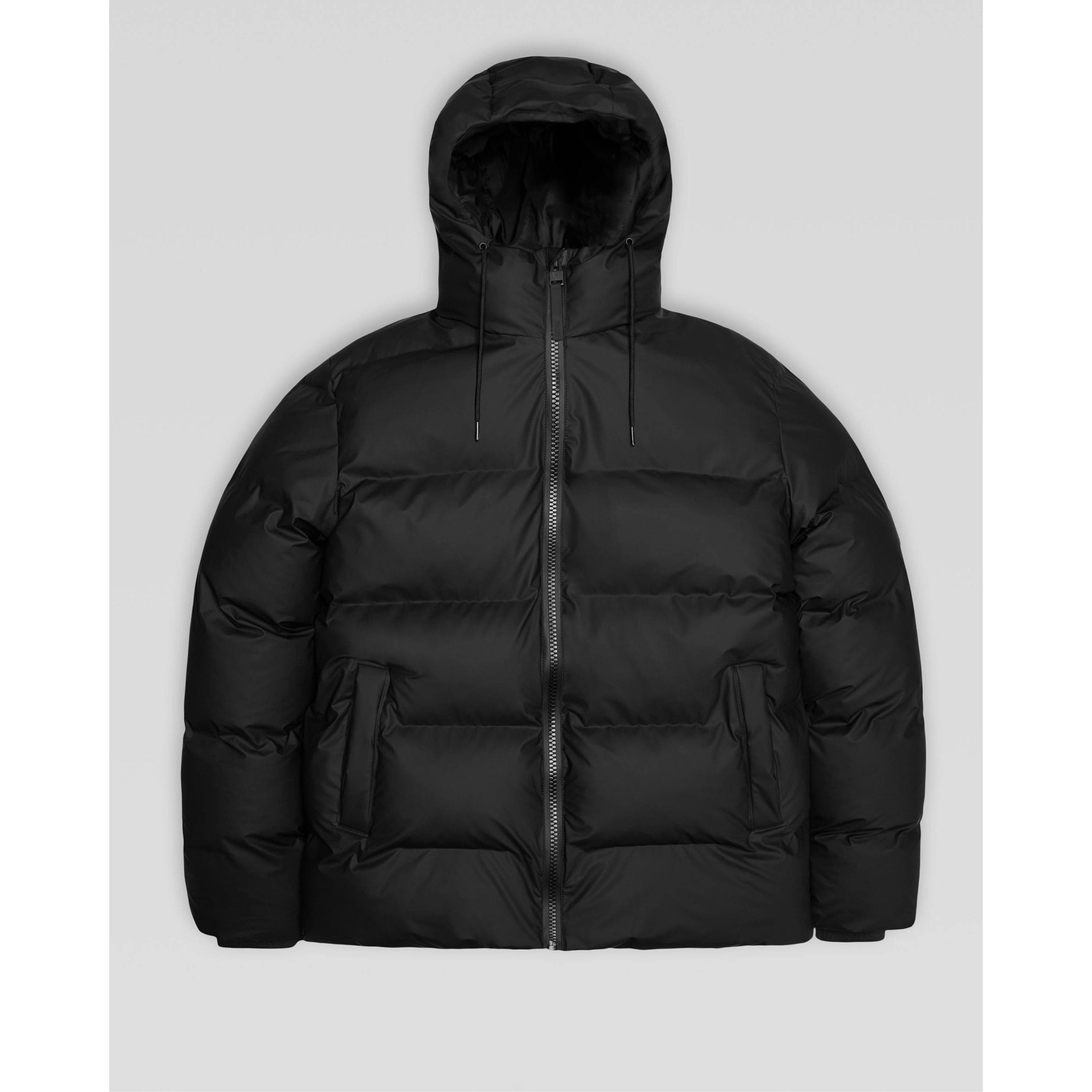 Rains Puffer Jacket  in Black , view 3 of 6