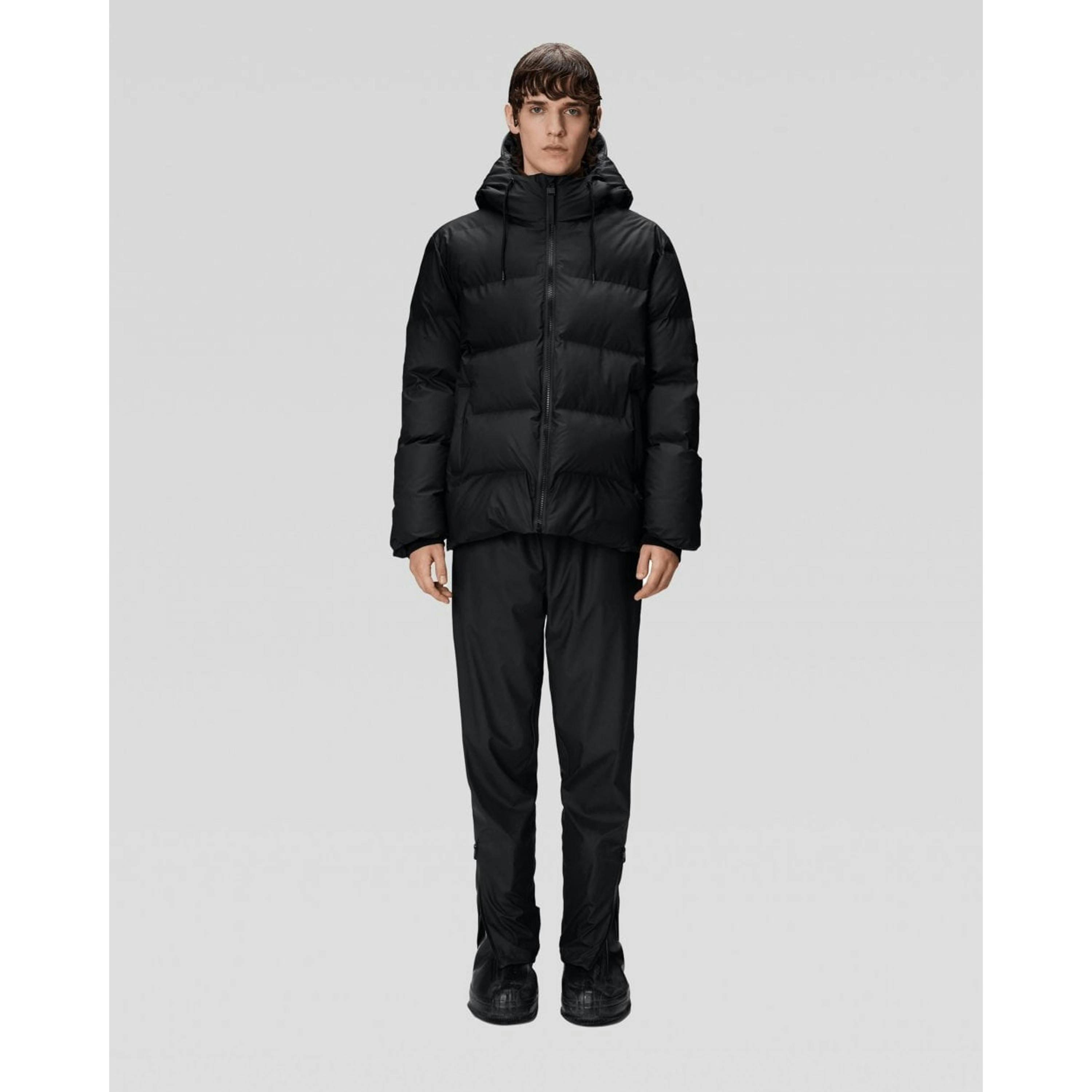 Rains Puffer Jacket  in Black , view 4 of 6