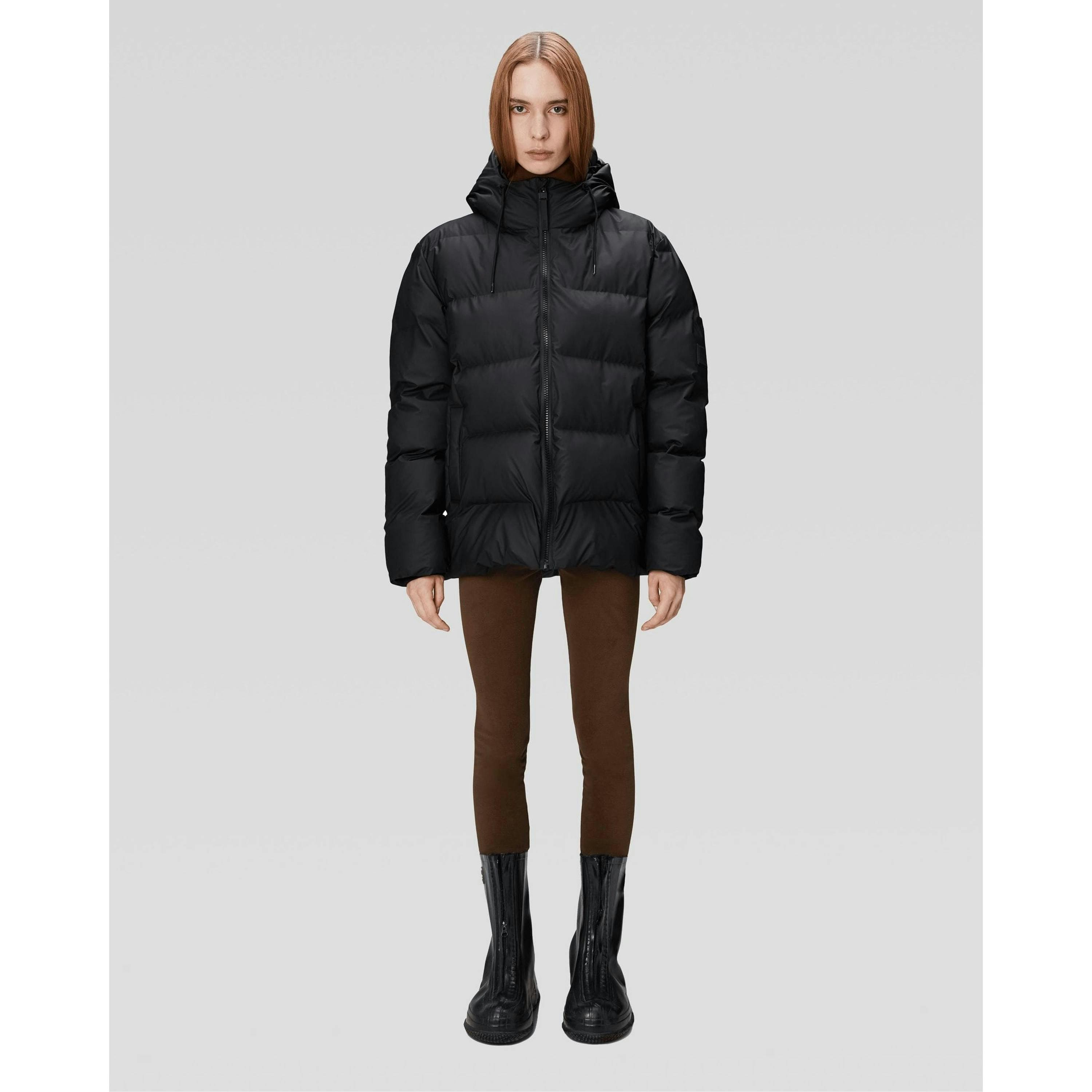 Rains Puffer Jacket  in Black , view 5 of 6