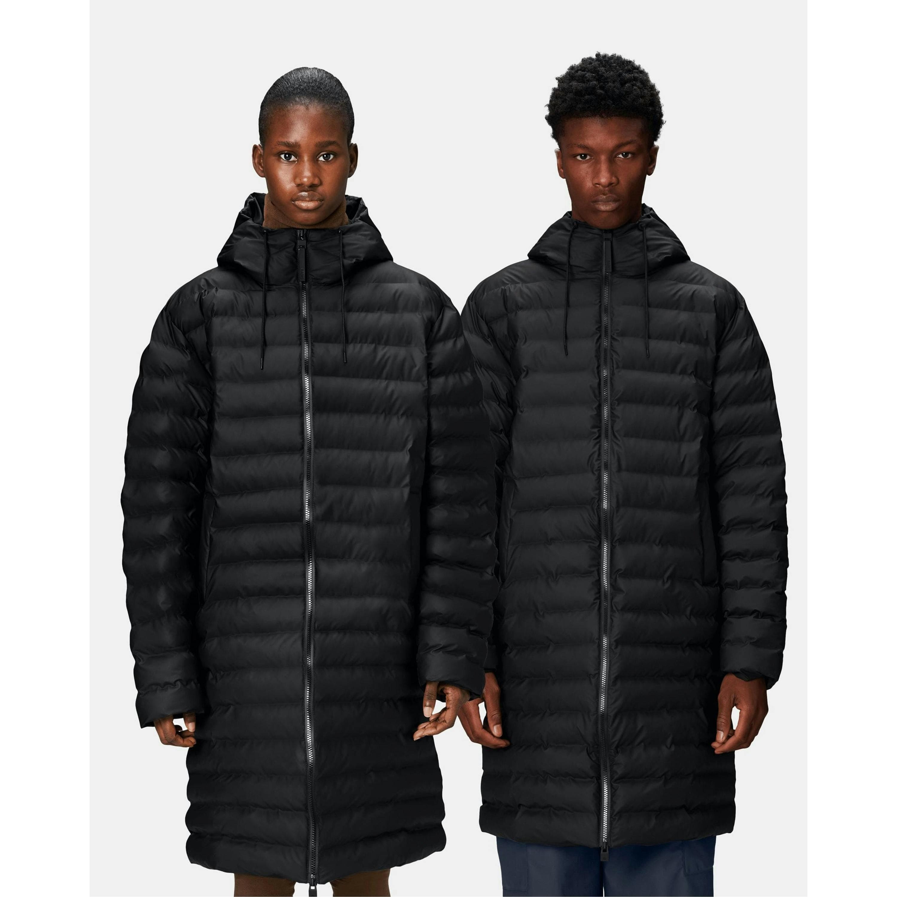 Rains Puffer Jacket  in Black , view 1 of 6