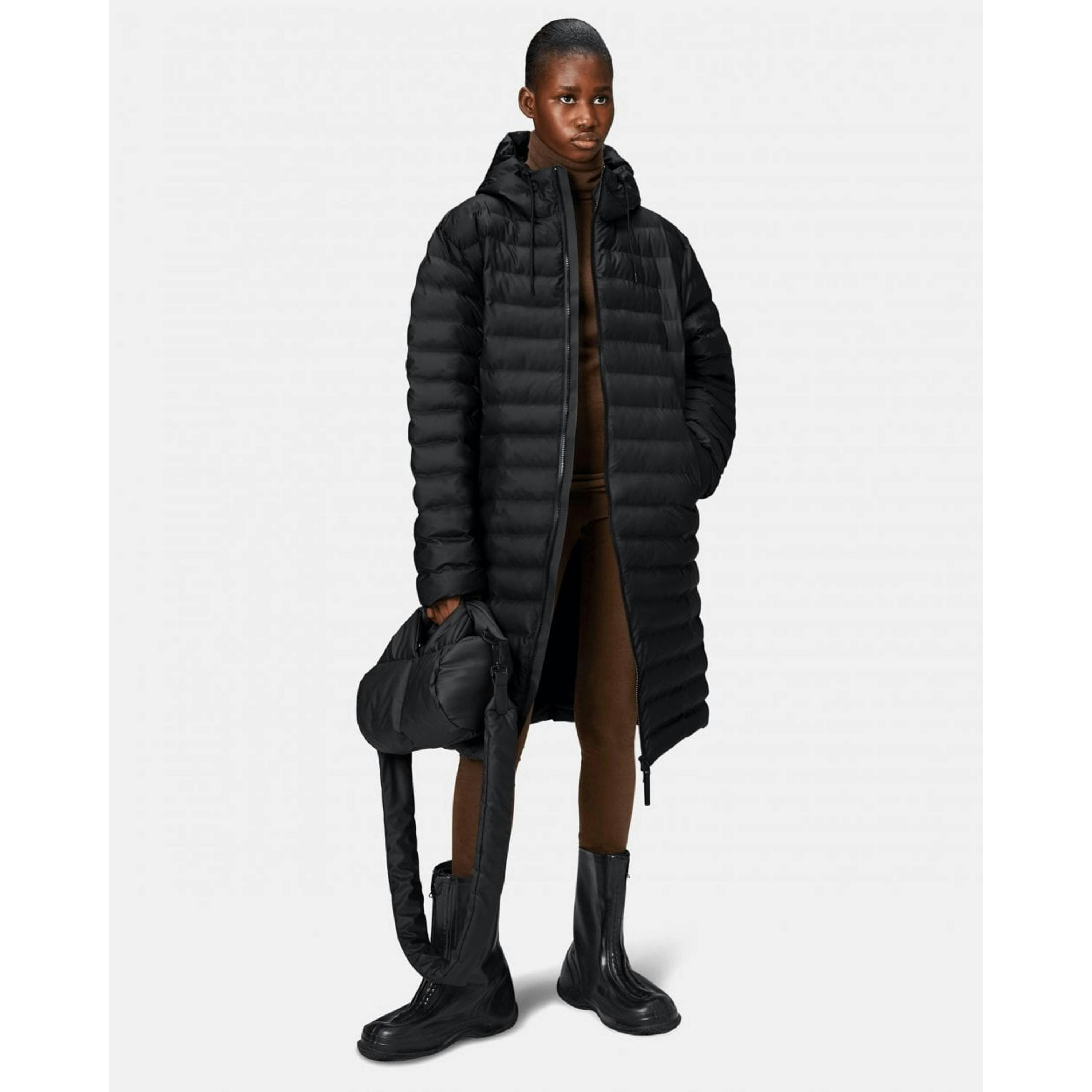 Rains Puffer Jacket  in Black , view 4 of 6