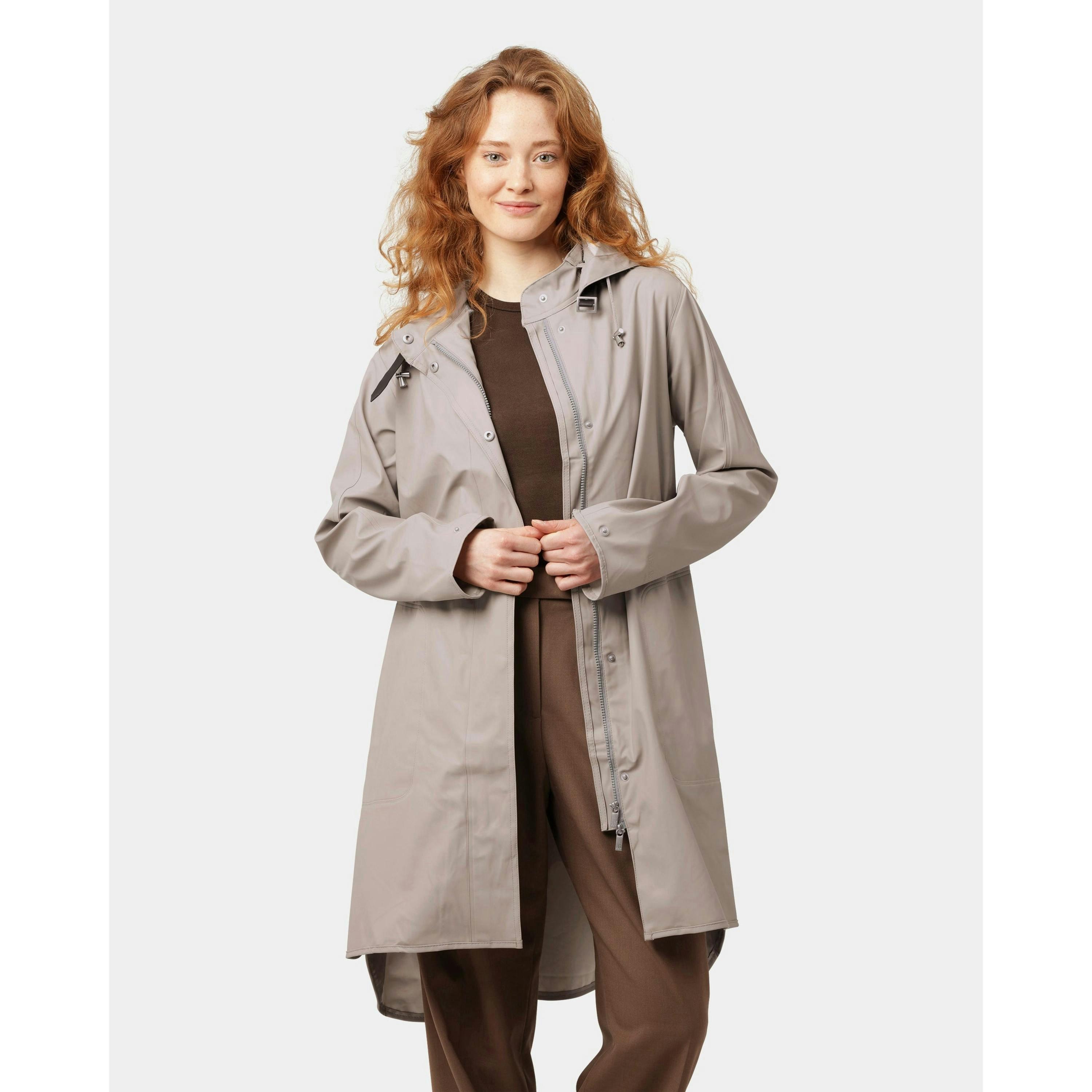 Isle Jacobsen A-Line Raincoat  in Grey , view 1 of 6