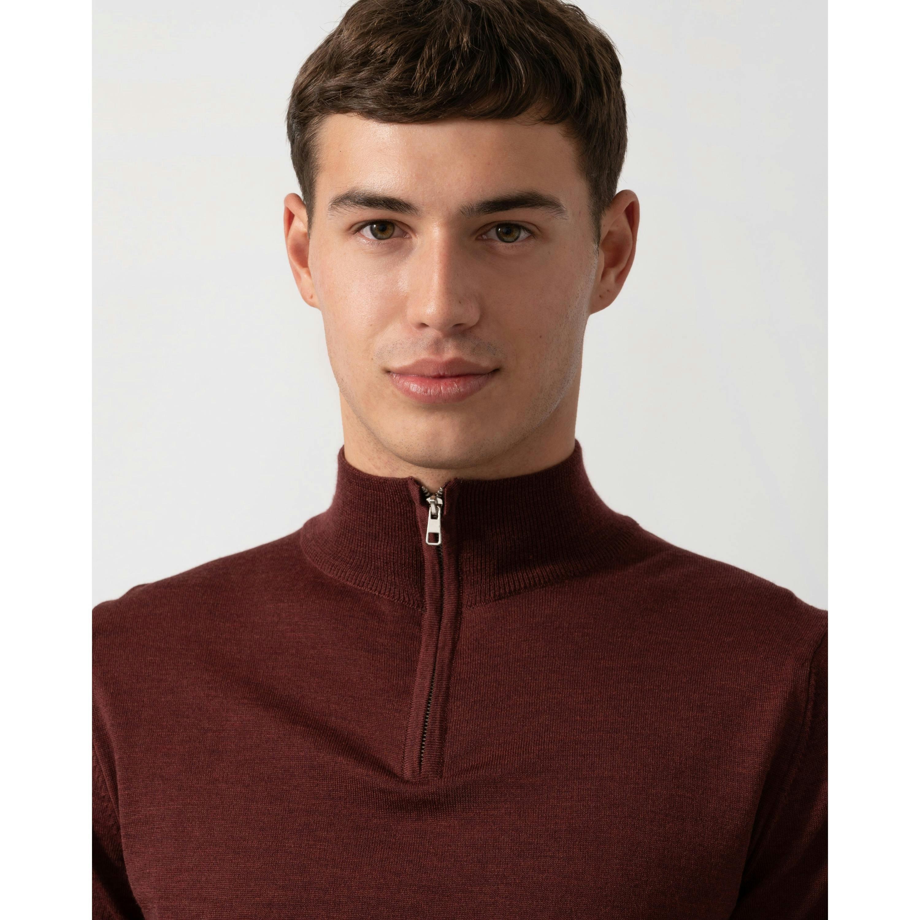Oliver Sweeney Marl Jumper  in Wine , view 3 of 4