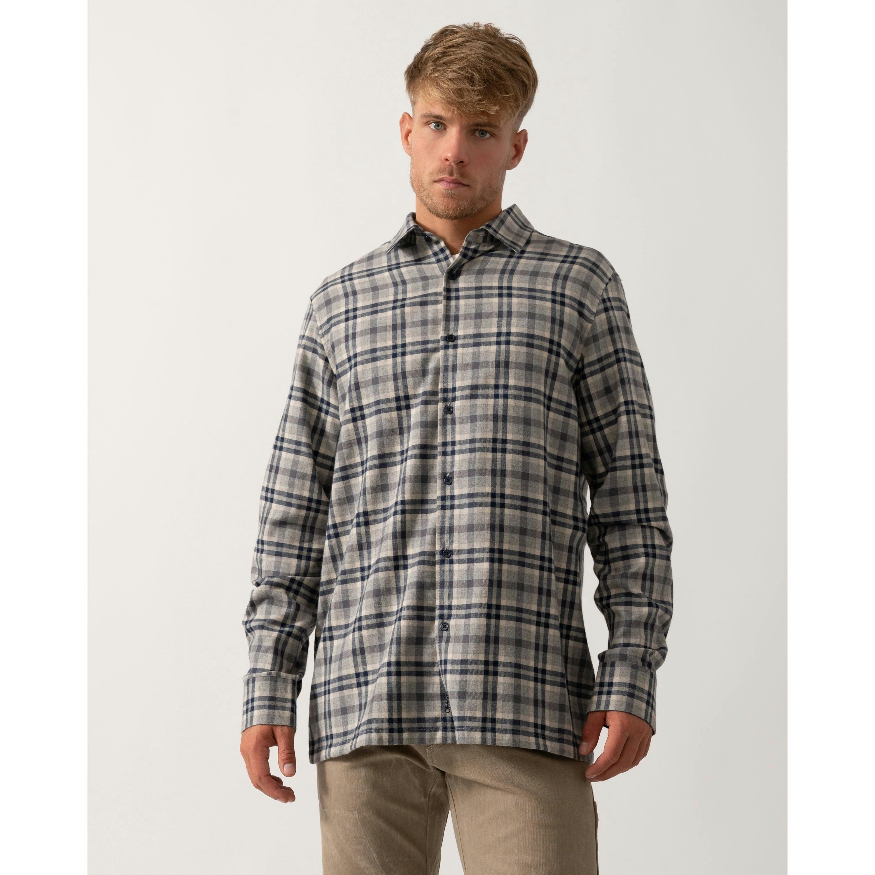 Oliver Sweeney Check Shirt  in Silver , view 1 of 4