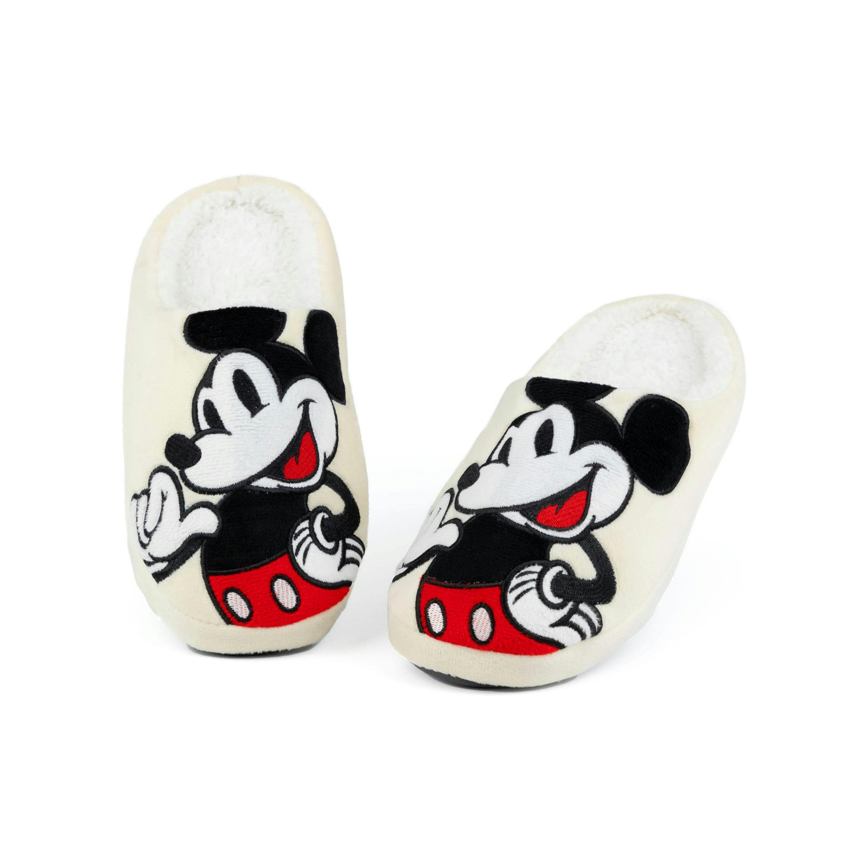 Disney Mickey Mouse Womens Grey Marl Mule Slippers | Cosy Soft Lining | Kidult Character Gift | Classic Design By Vanilla Underground , view 1 of 1
