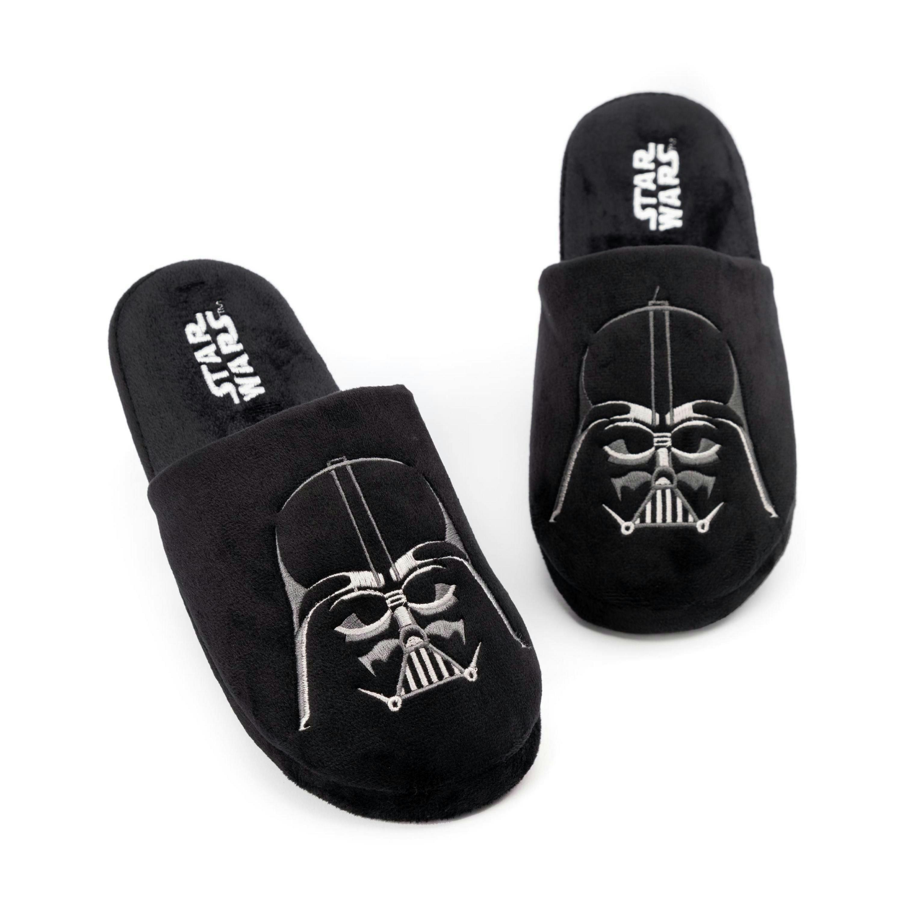 Star Wars Men's Slippers | Adults Darth Vader Dark Side House Shoes | Memory Foam Slip On | Novelty Merchandise Gift For Him By Vanilla Underground , view 1 of 1
