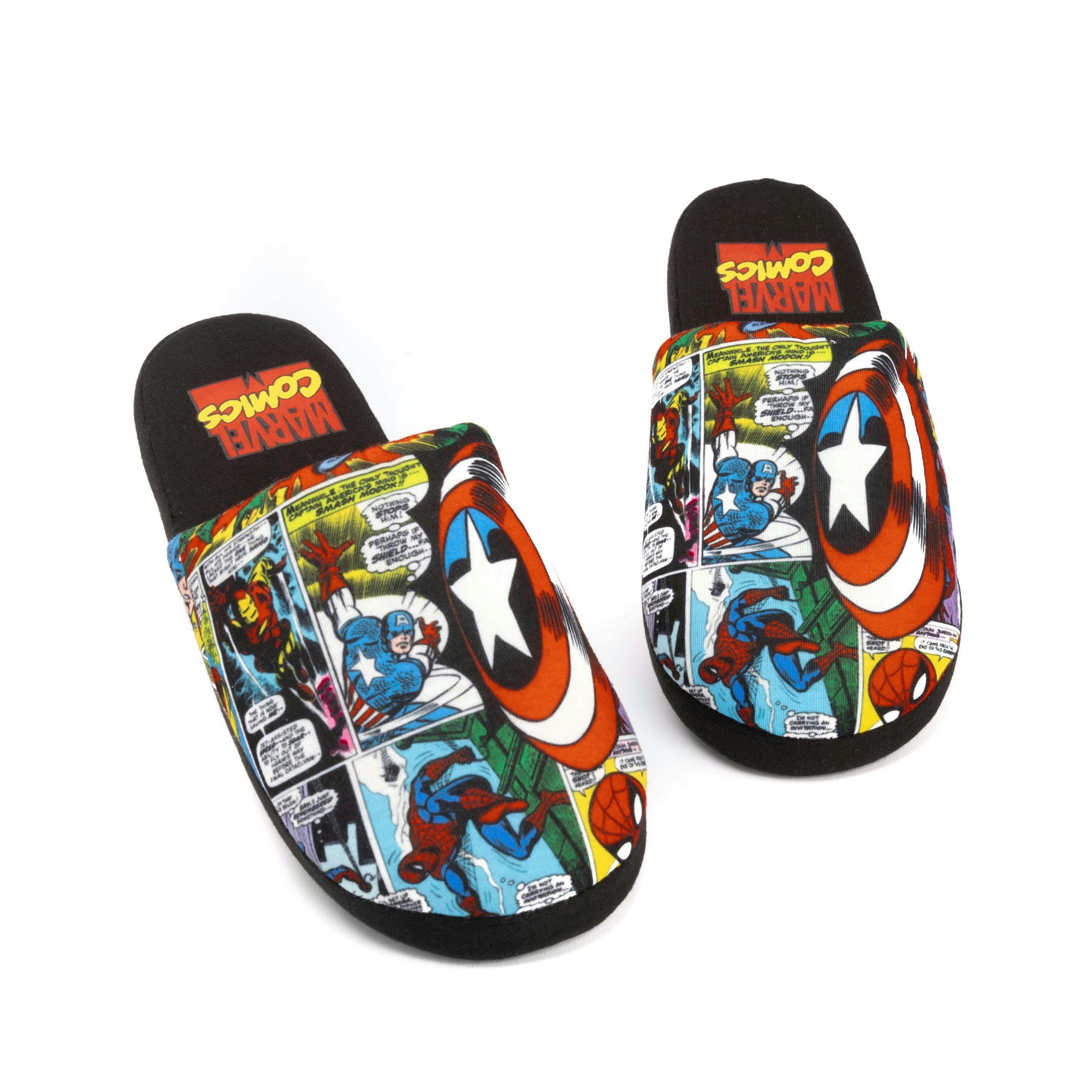 Marvel Avengers Men's Slippers | Captain America Iron Man Spider-Man House Shoes | Comic Merchandise Gift For Him | Memory Foam Slip On By Vanilla Underground , view 1 of 1