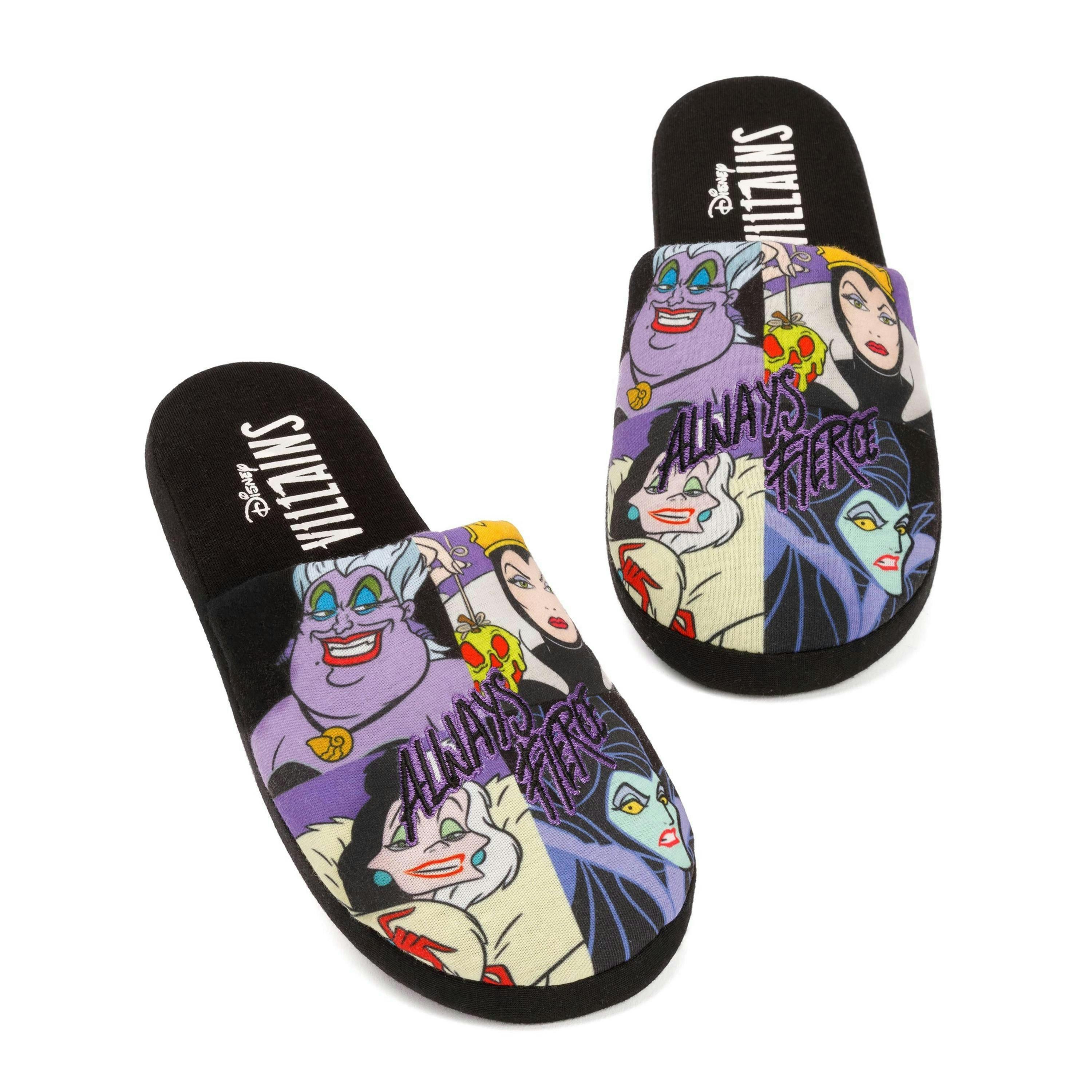Disney Villains Women's Slippers | Ladies Maleficent Ursula Evil Queen Foam Slip On House Shoes | Merchandise Gift For Her UK By Vanilla Underground , view 1 of 1