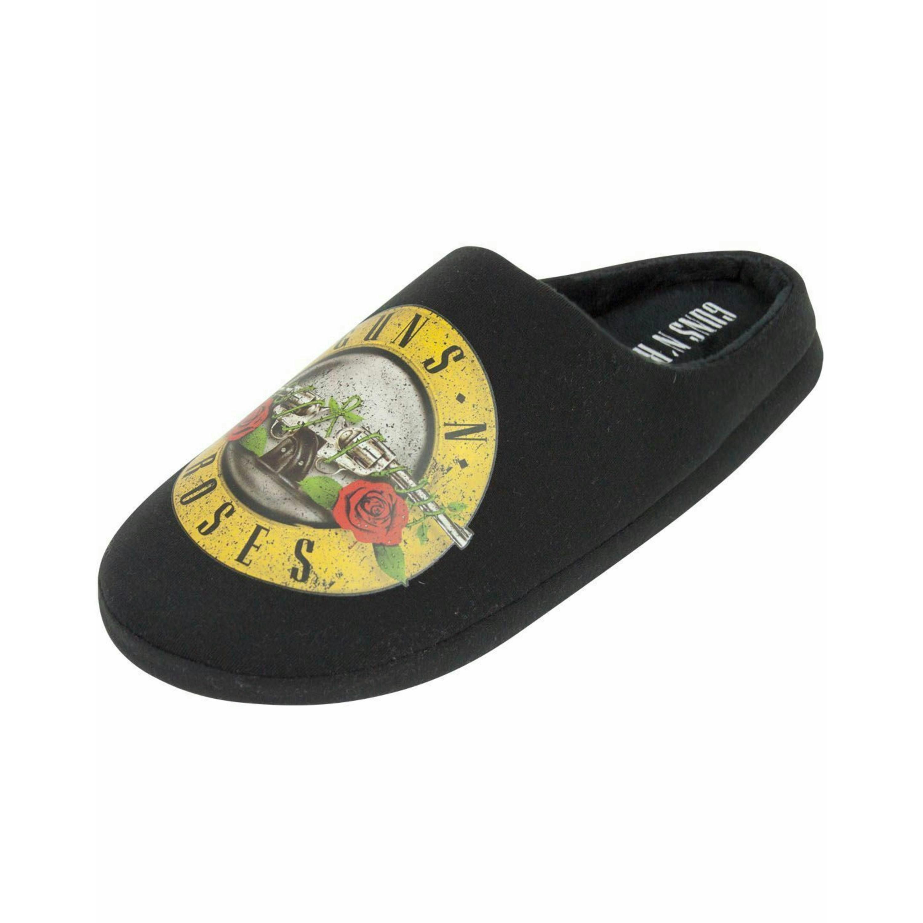 Guns N Roses Band Logo Bullet Men's Slip Black Mule Slippers , view 1 of 1