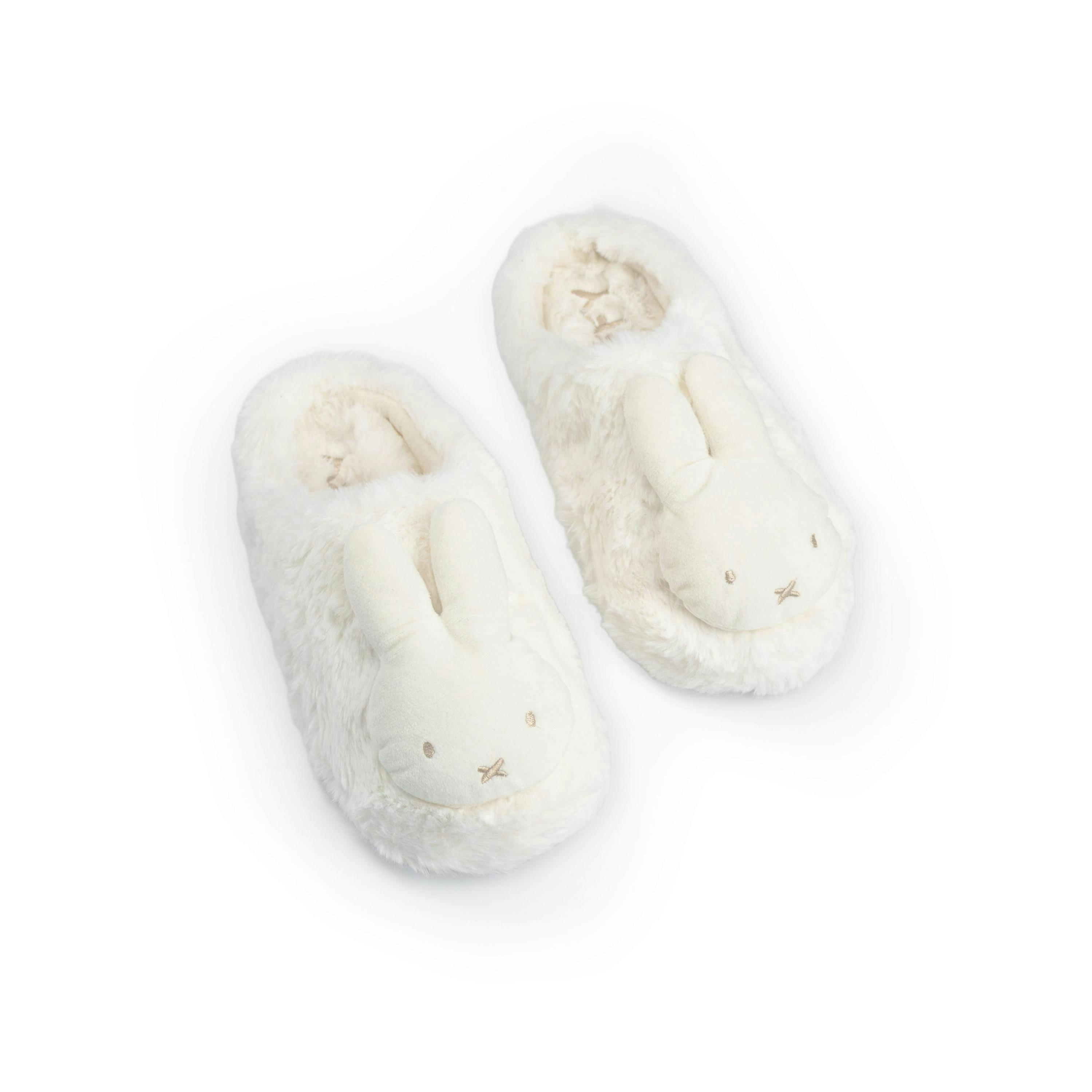 Miffy White 3D Character Face Mule Slippers | Fluffy Indoor Lounging Footwear for Women | Comfortable Home Slippers with Cartoon Design | Miffy Merch - 3-4 UK , view 1 of 1