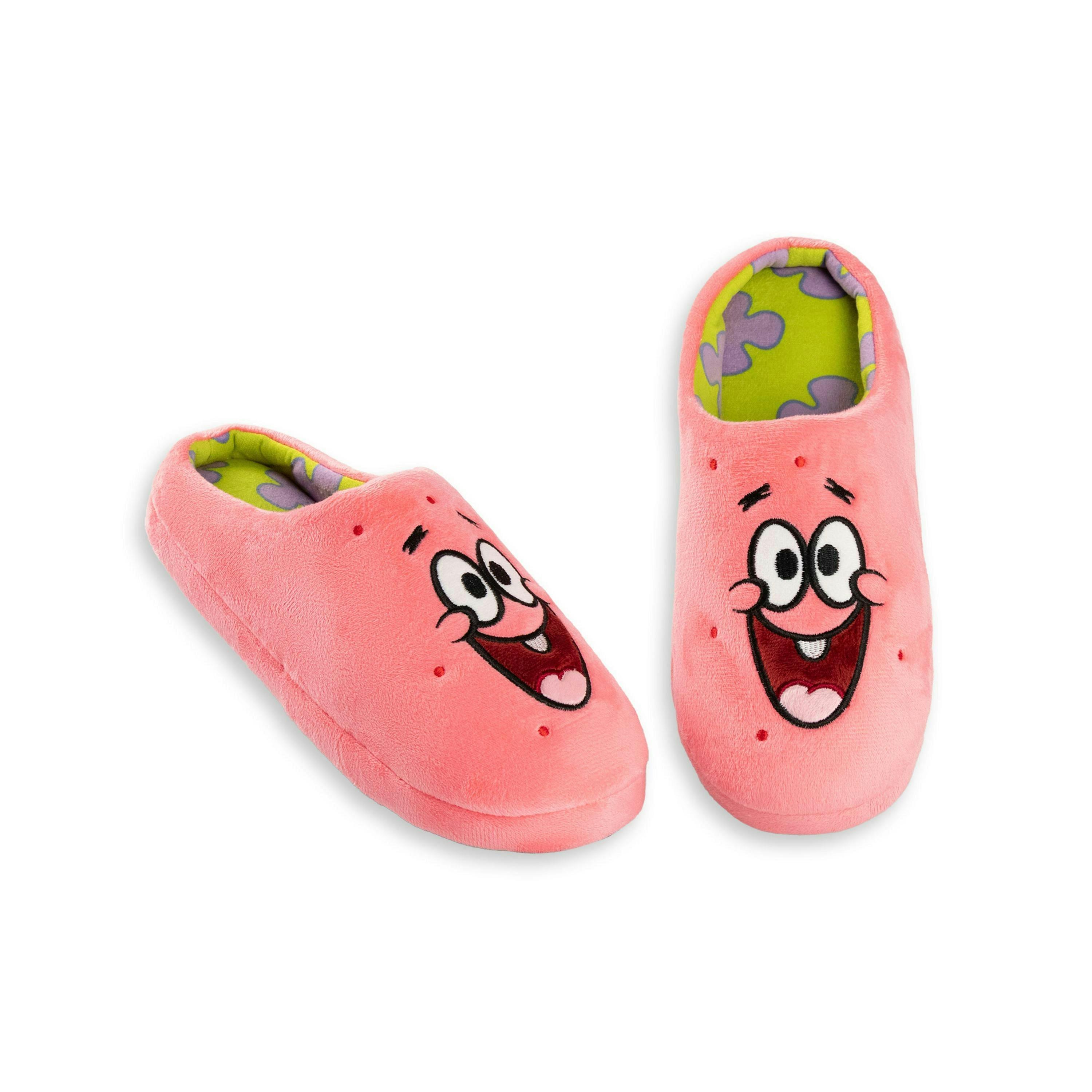SpongeBob SquarePants Patrick Pink Fluffy Mule Slippers | Unisex Adults Cartoon Character Indoor Loungewear House Shoes | Merch UK By Vanilla Underground , view 1 of 1