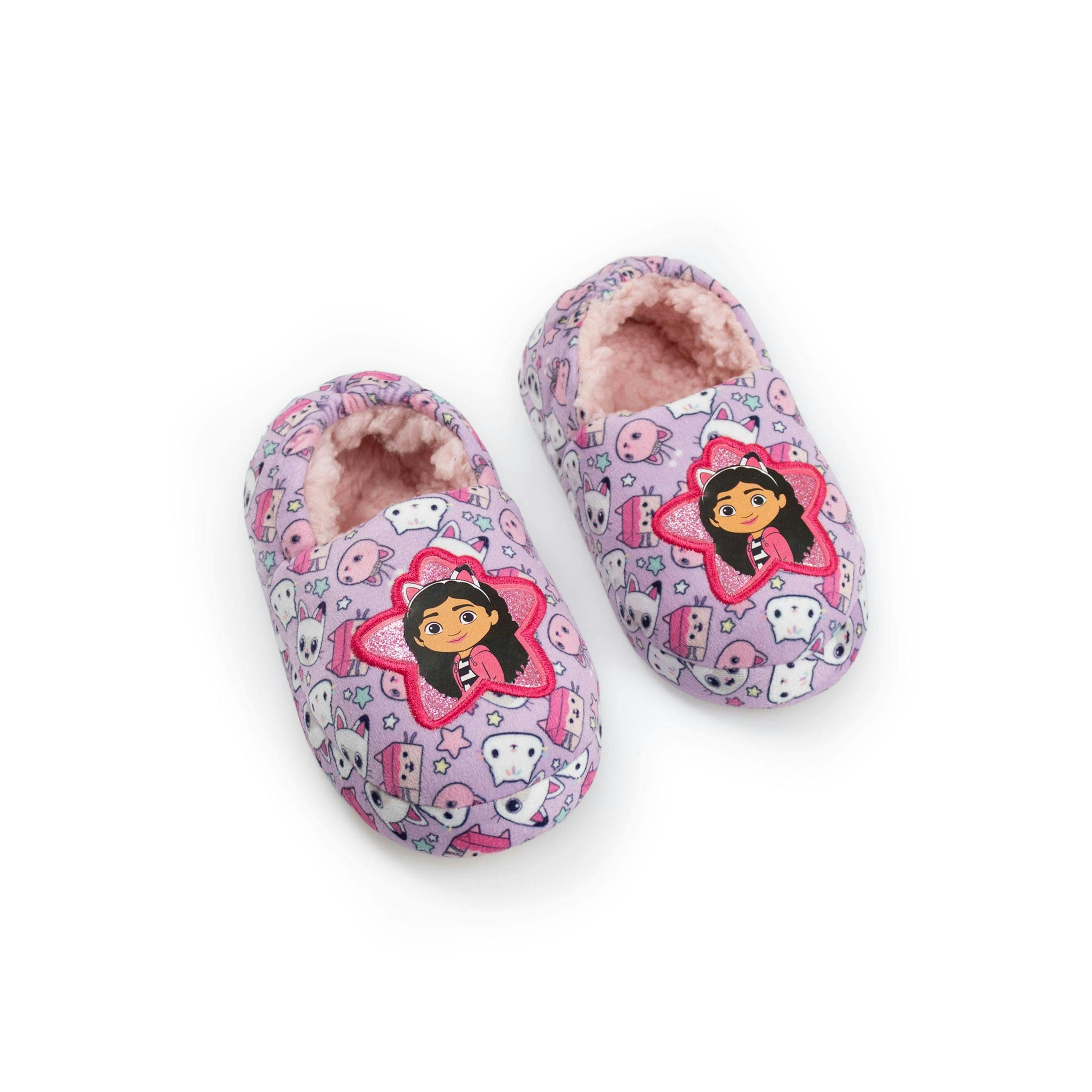 Gabby's Dollhouse Girls Pink & Purple Slip On Loafer Slippers | Comfortable Indoor House Shoes | Kids Merch UK By Vanilla Underground , view 1 of 1