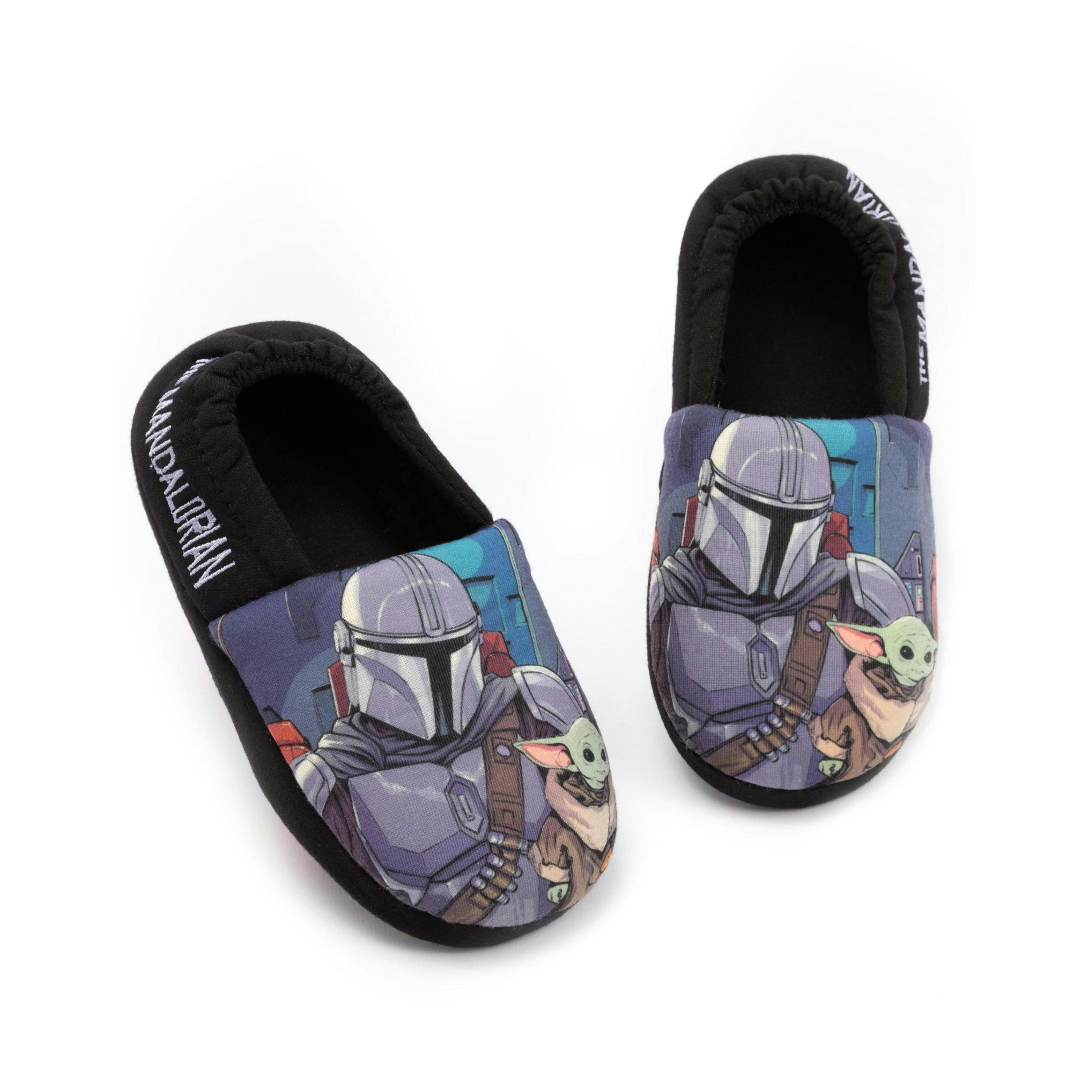 Star Wars The Mandalorian Boys Kids Slippers | Baby Yoda Character House Shoes | Movie Merchandise | Foam Slip On By Vanilla Underground , view 1 of 1