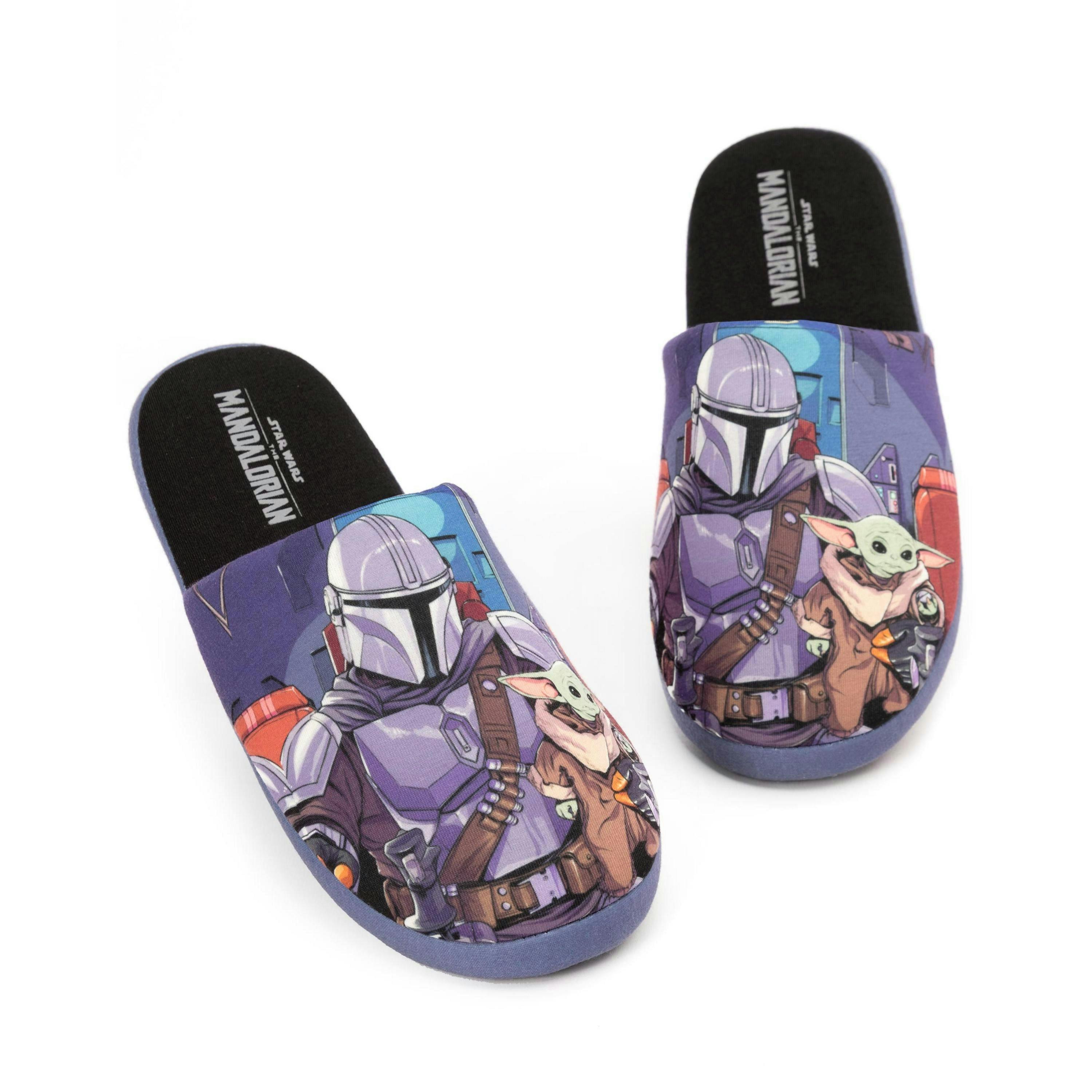 Star Wars The Mandalorian Men's Slippers | Adults Baby Yoda House Shoes | Movie Merchandise Gift For Him | Foam Slip On UK By Vanilla Underground , view 1 of 1