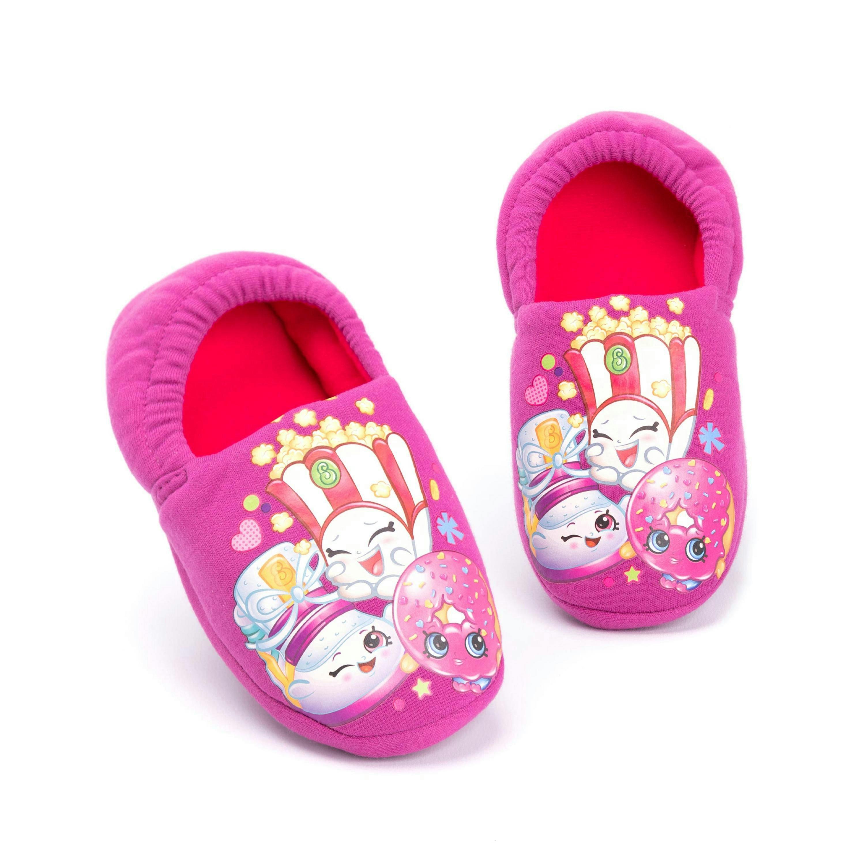 Shopkins Purple Pink Girls Slippers UK Kids sizes 6 7 8 9 10 11 12 1 2 Novelty Character Gift UK Child By Vanilla Underground , view 1 of 1