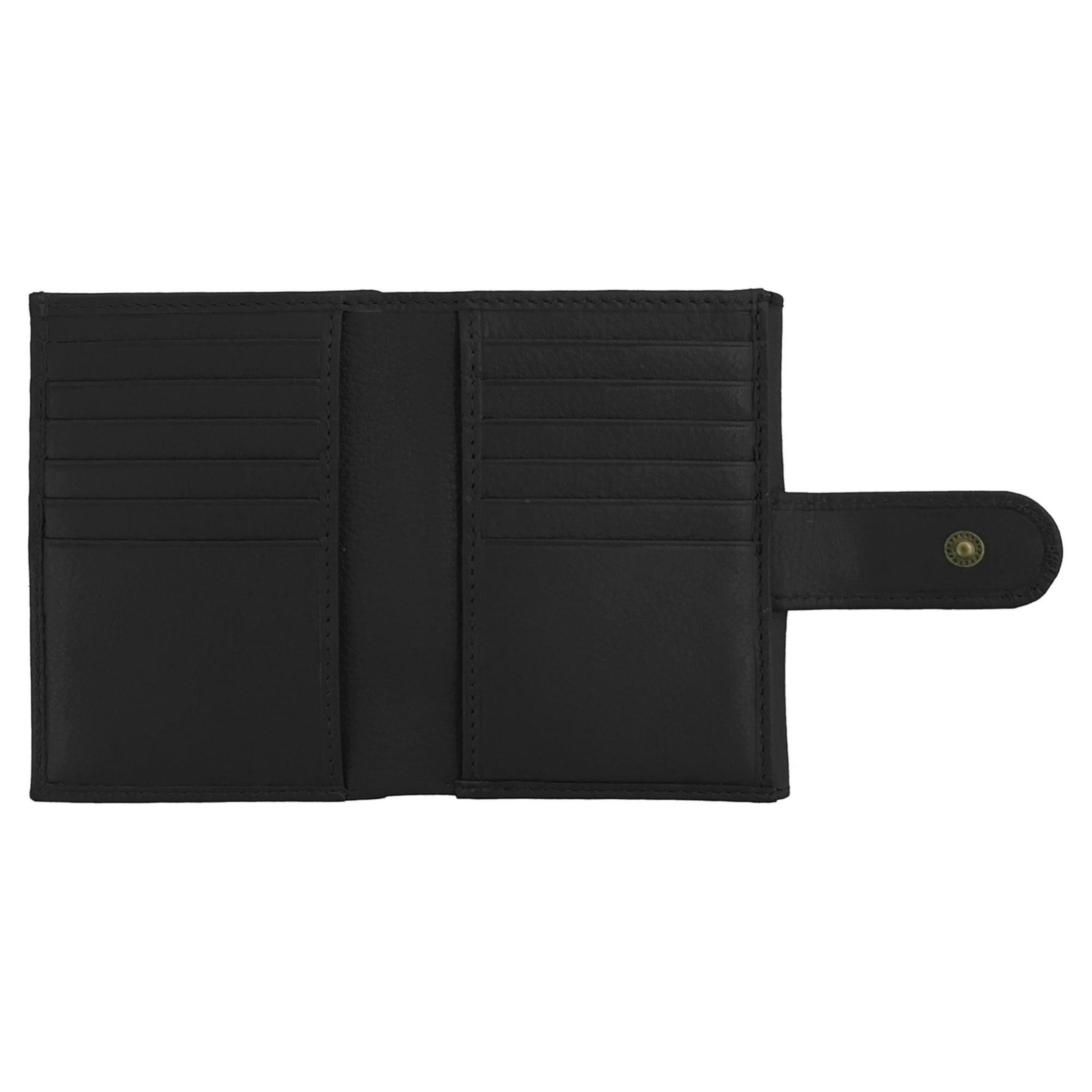 Exito Bifold Purse - Black Leather , view 3 of 4