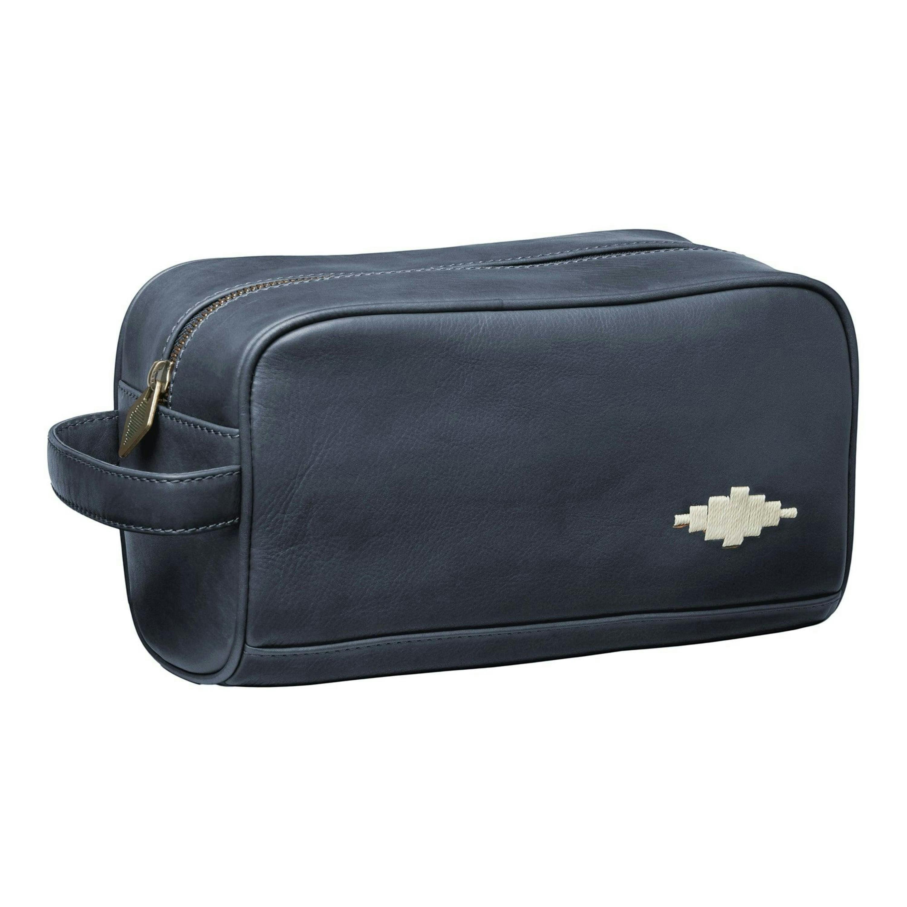 Hombre washbag - navy leather , view 1 of 3