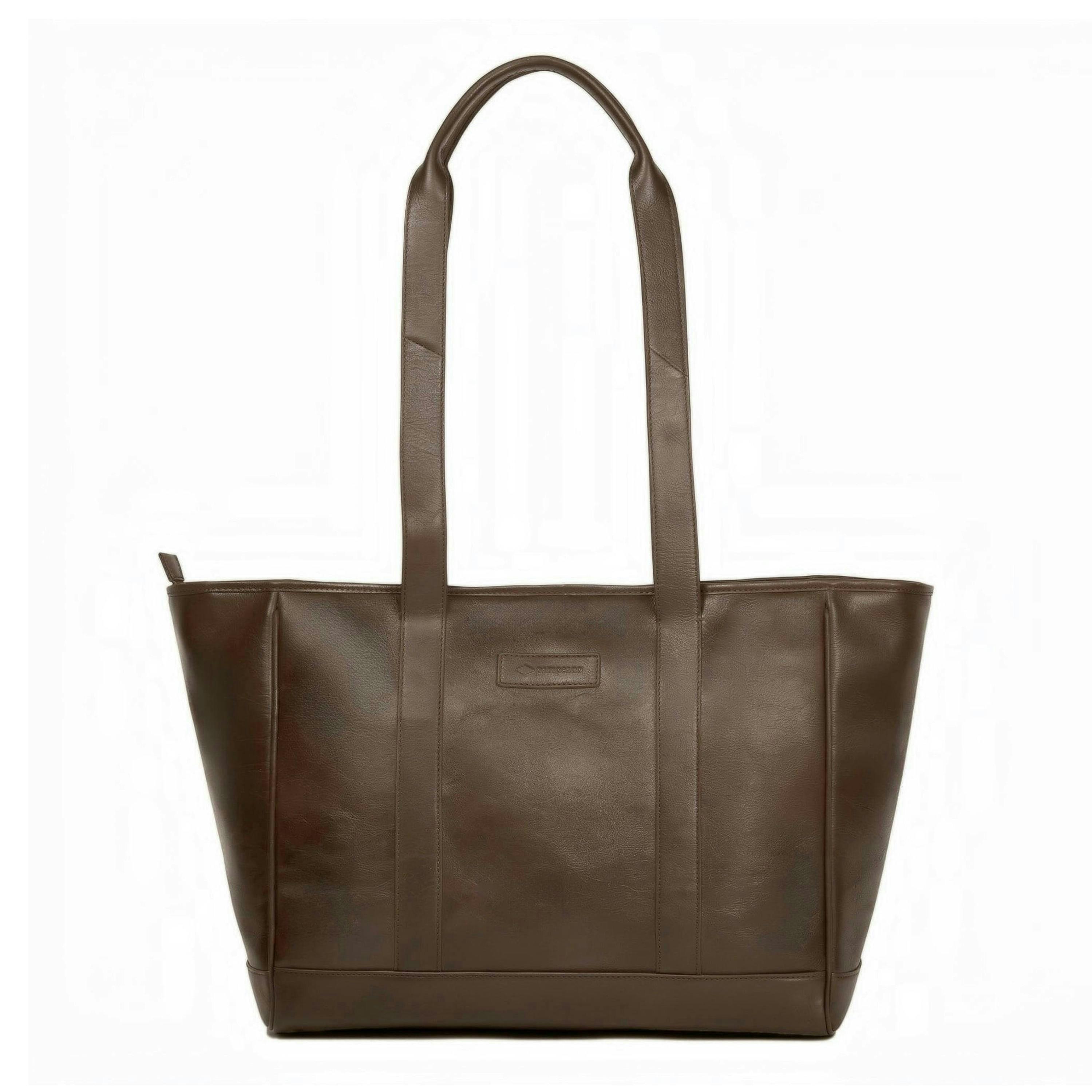 Bolso tote bag - brown leather , view 2 of 6