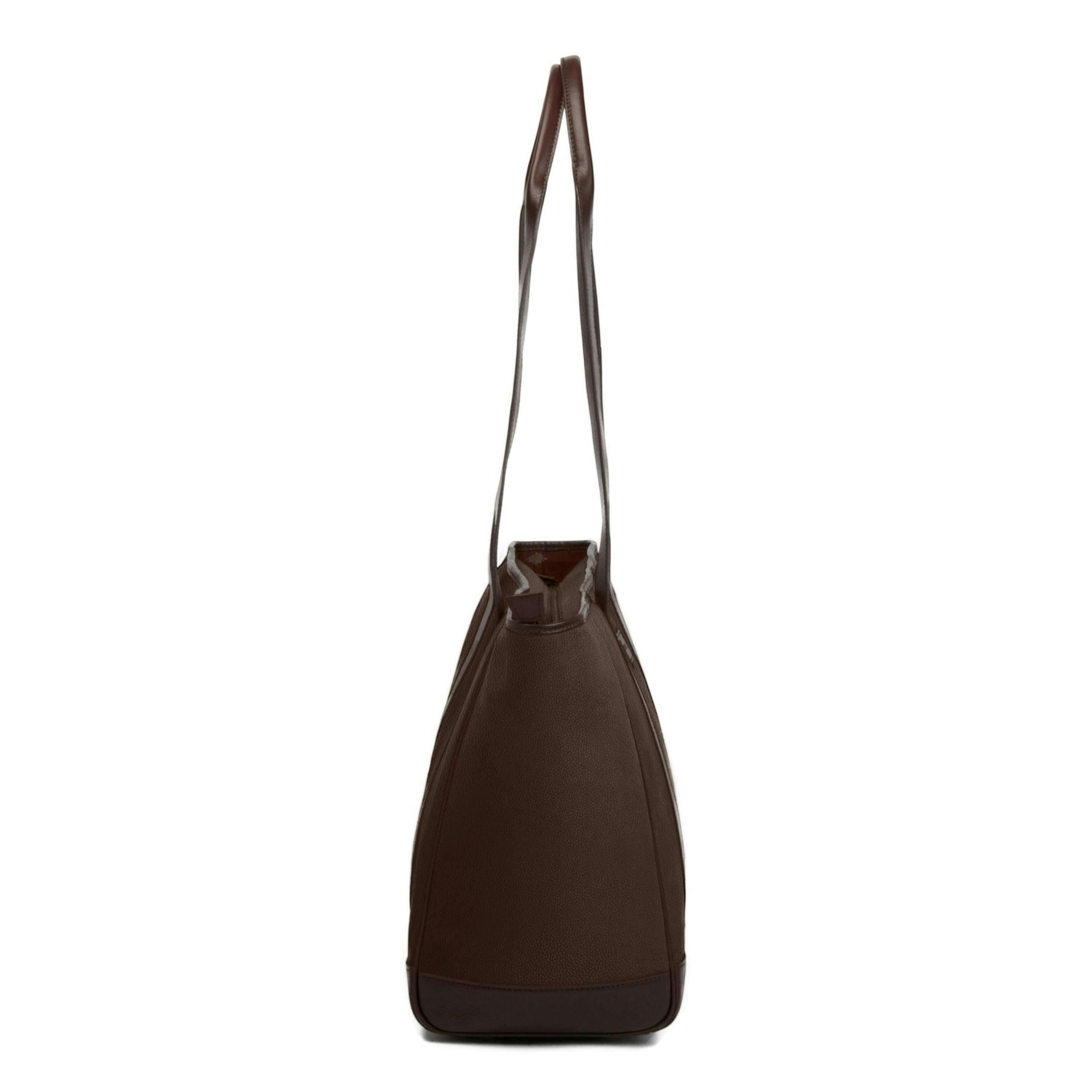 Bolso tote bag - brown leather , view 5 of 6