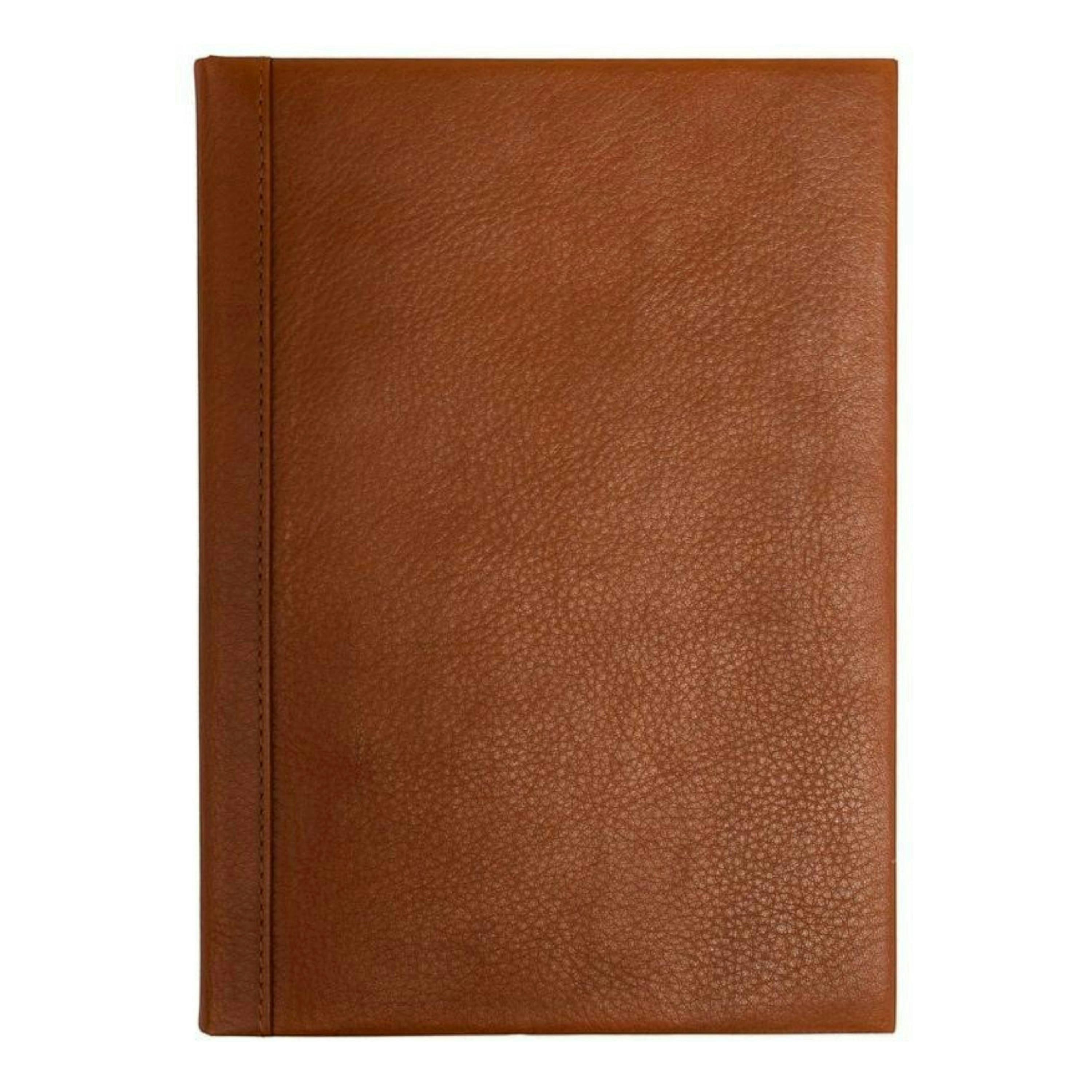 tan leather notebook , view 1 of 4