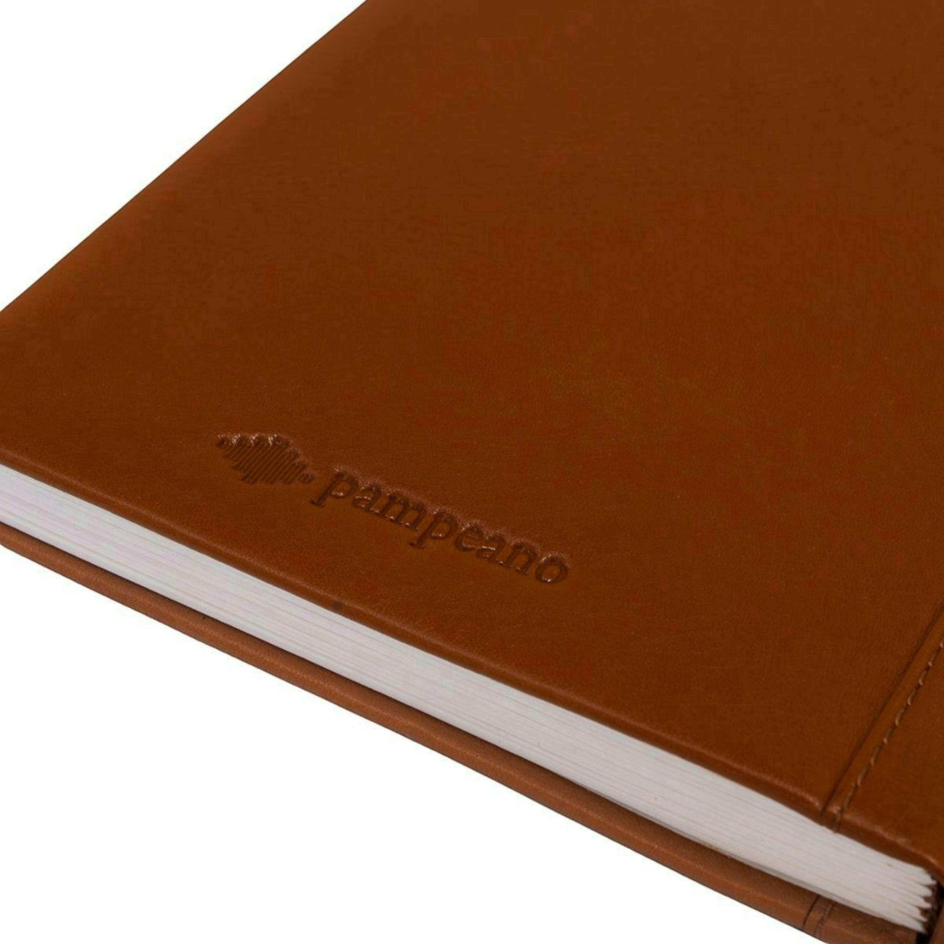 tan leather notebook , view 3 of 4