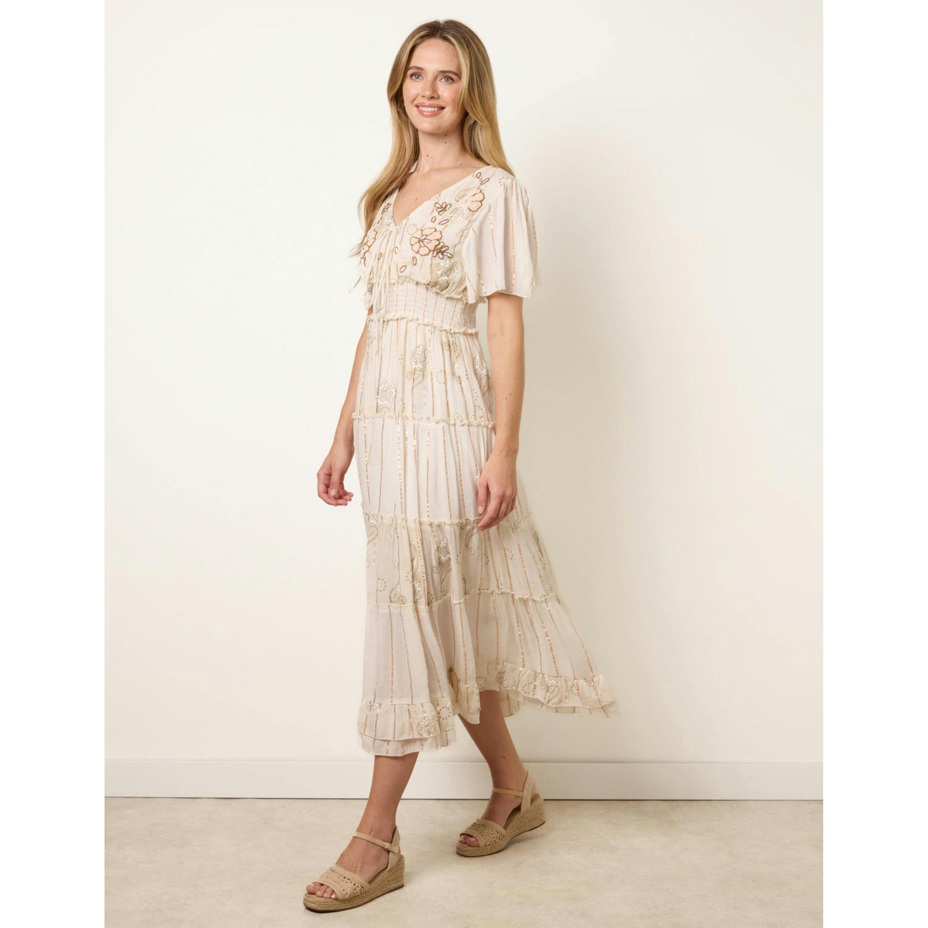 Blue Vanilla Embellished Midi Dress  in Beige , view 4 of 4