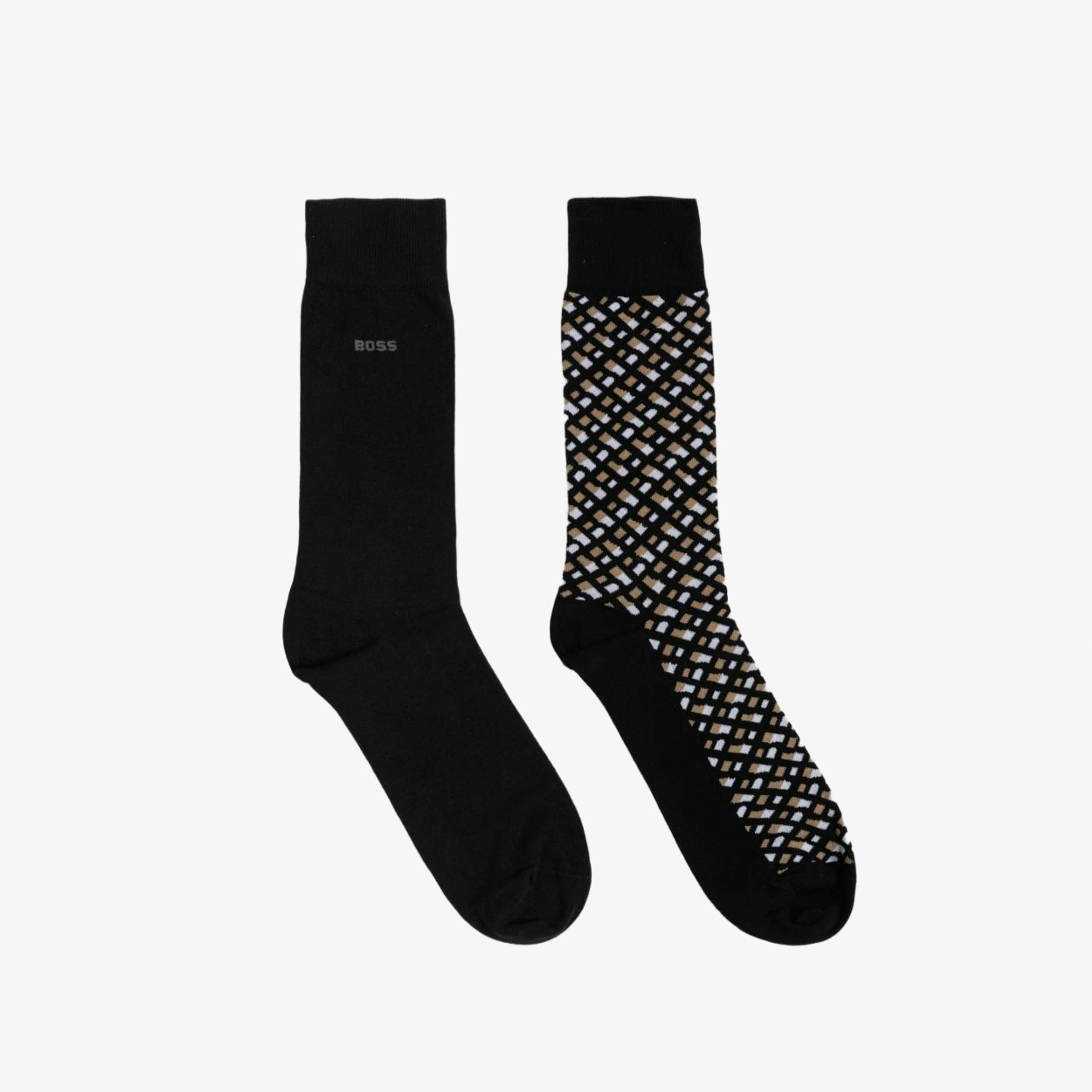 Hugo Boss Monogram Socks  in Black , view 1 of 5