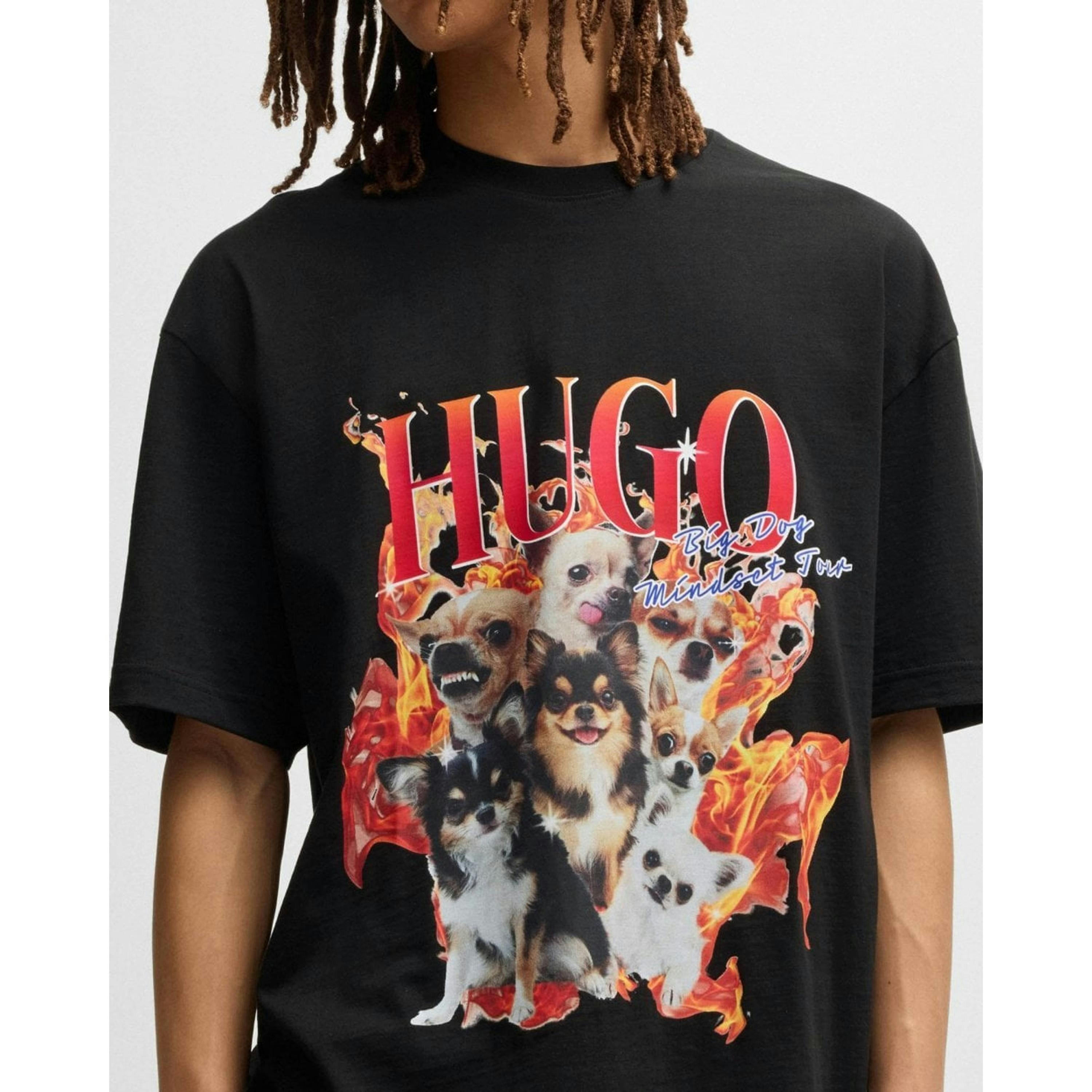 Hugo Boss Dog Graphic T-Shirt  in Black , view 4 of 4