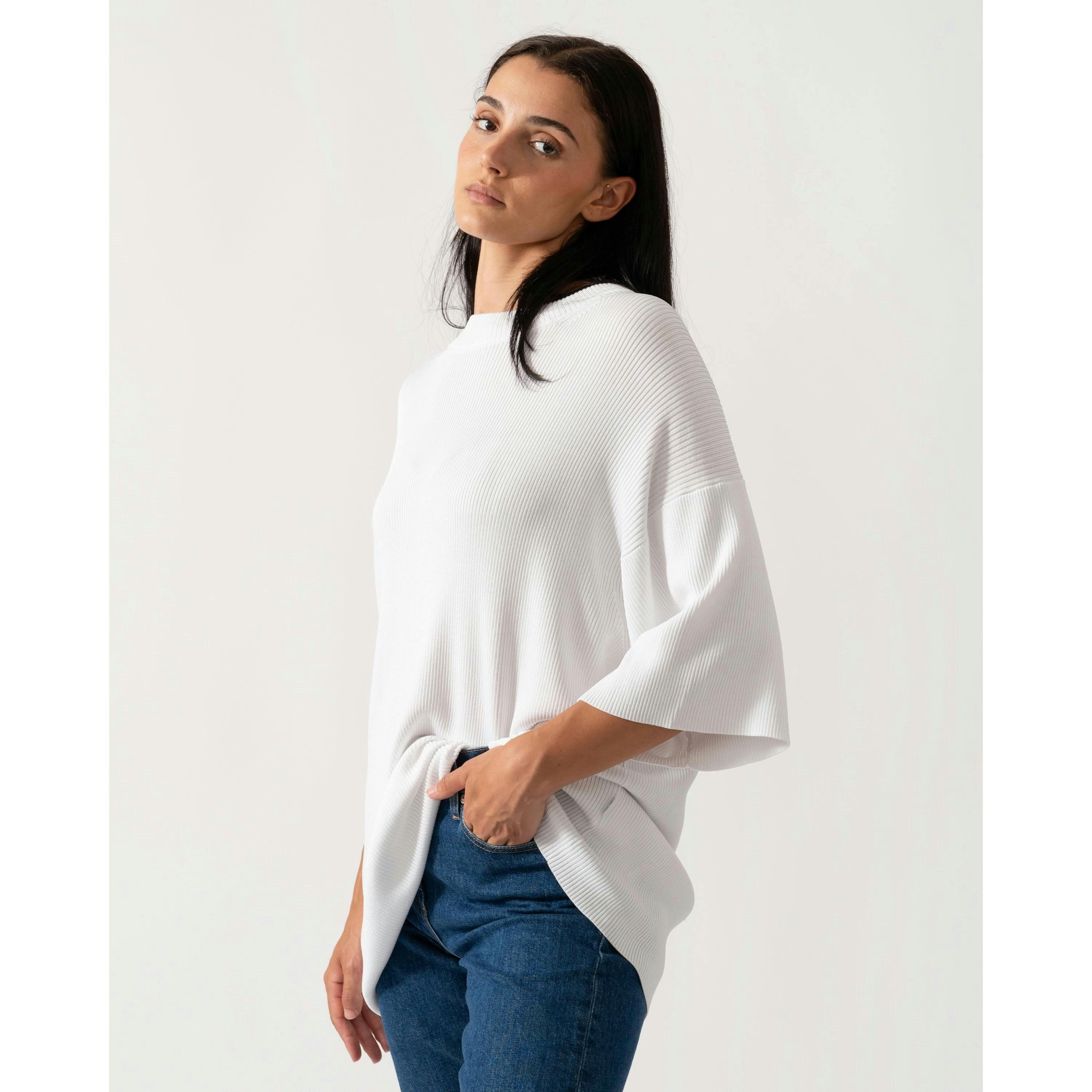 Calvin Klein Rib Jumper  in White , view 2 of 4