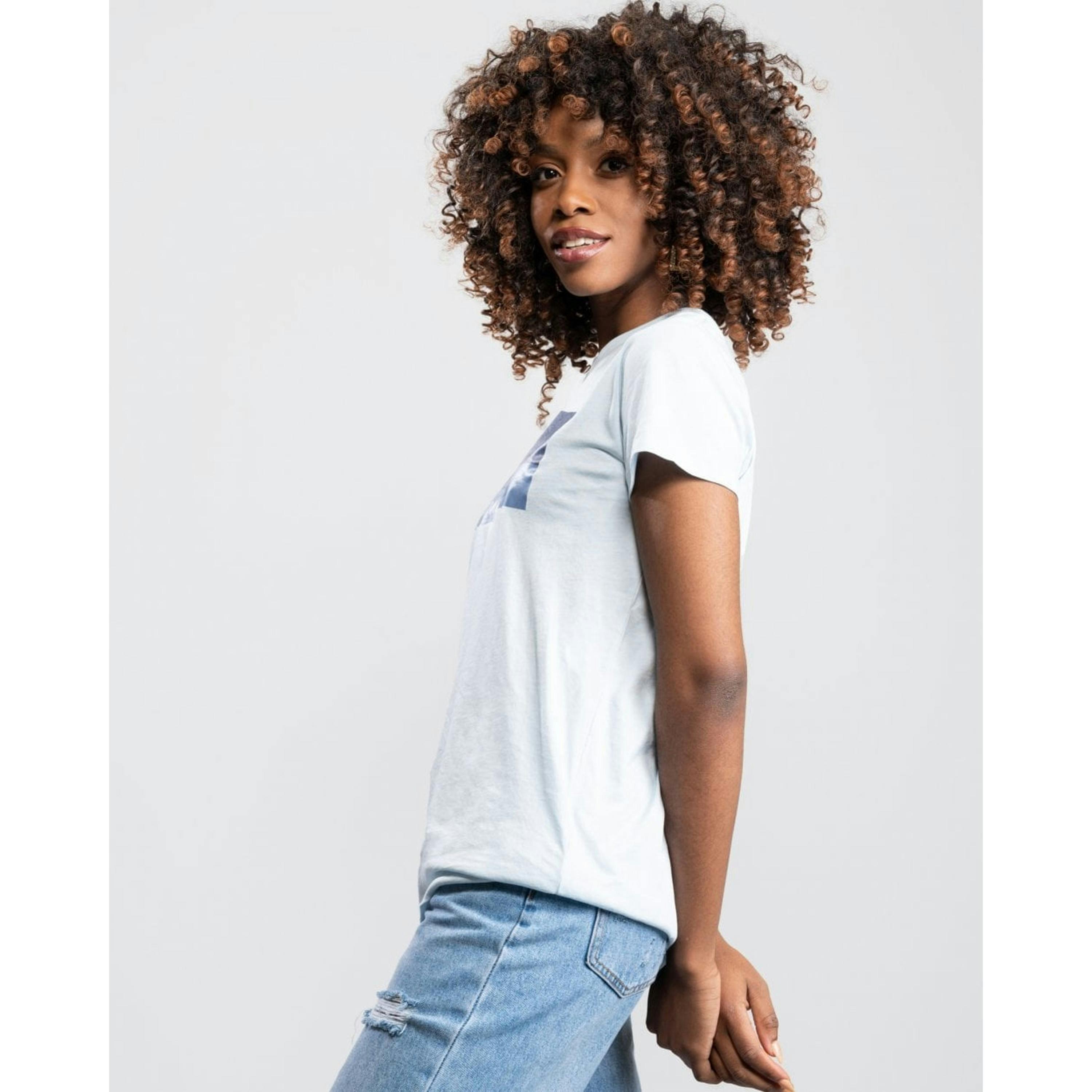 Calvin Klein Duo Logo Print T-Shirt  in Blue , view 4 of 4