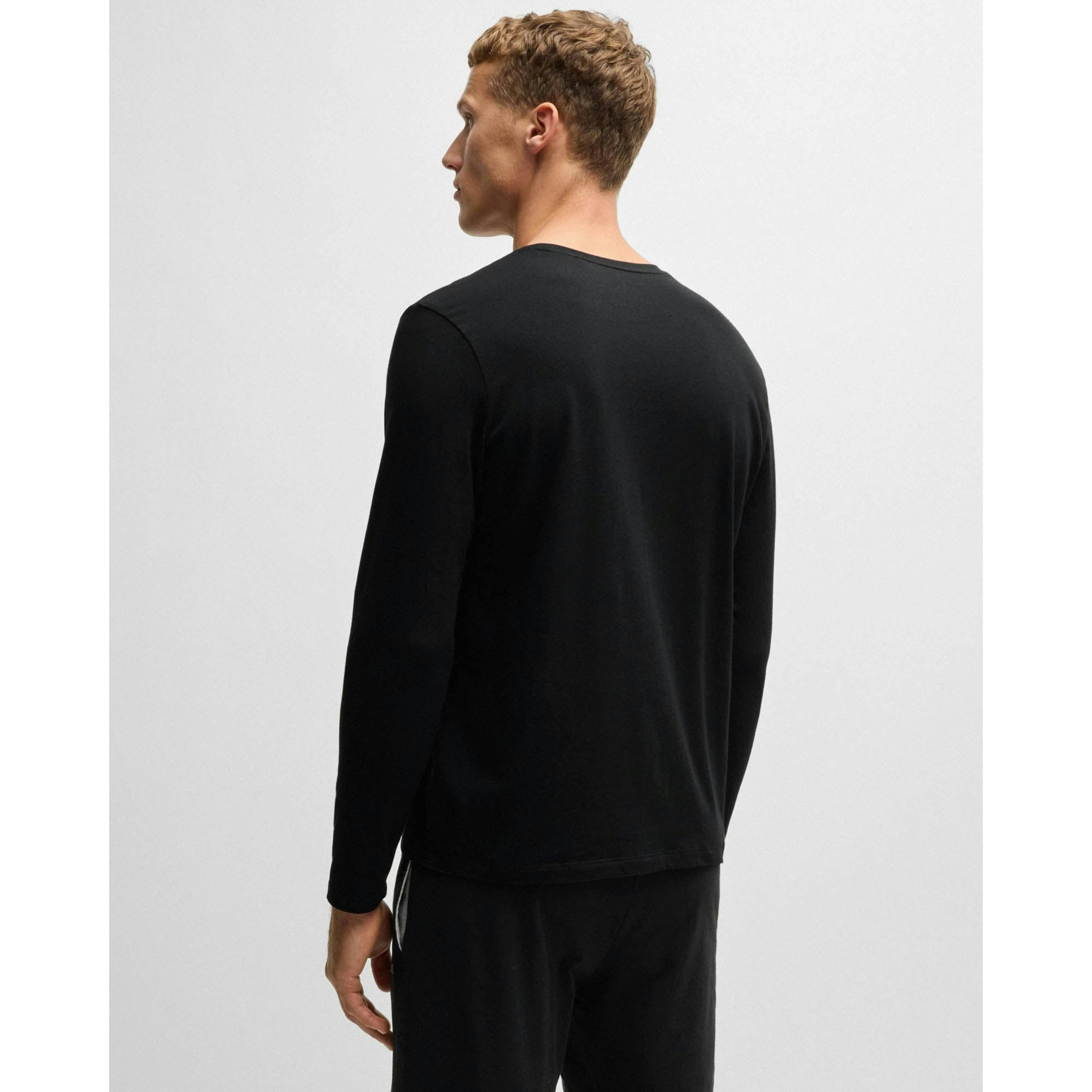 Hugo Boss Embroidered Logo T-Shirt  in Black , view 2 of 4
