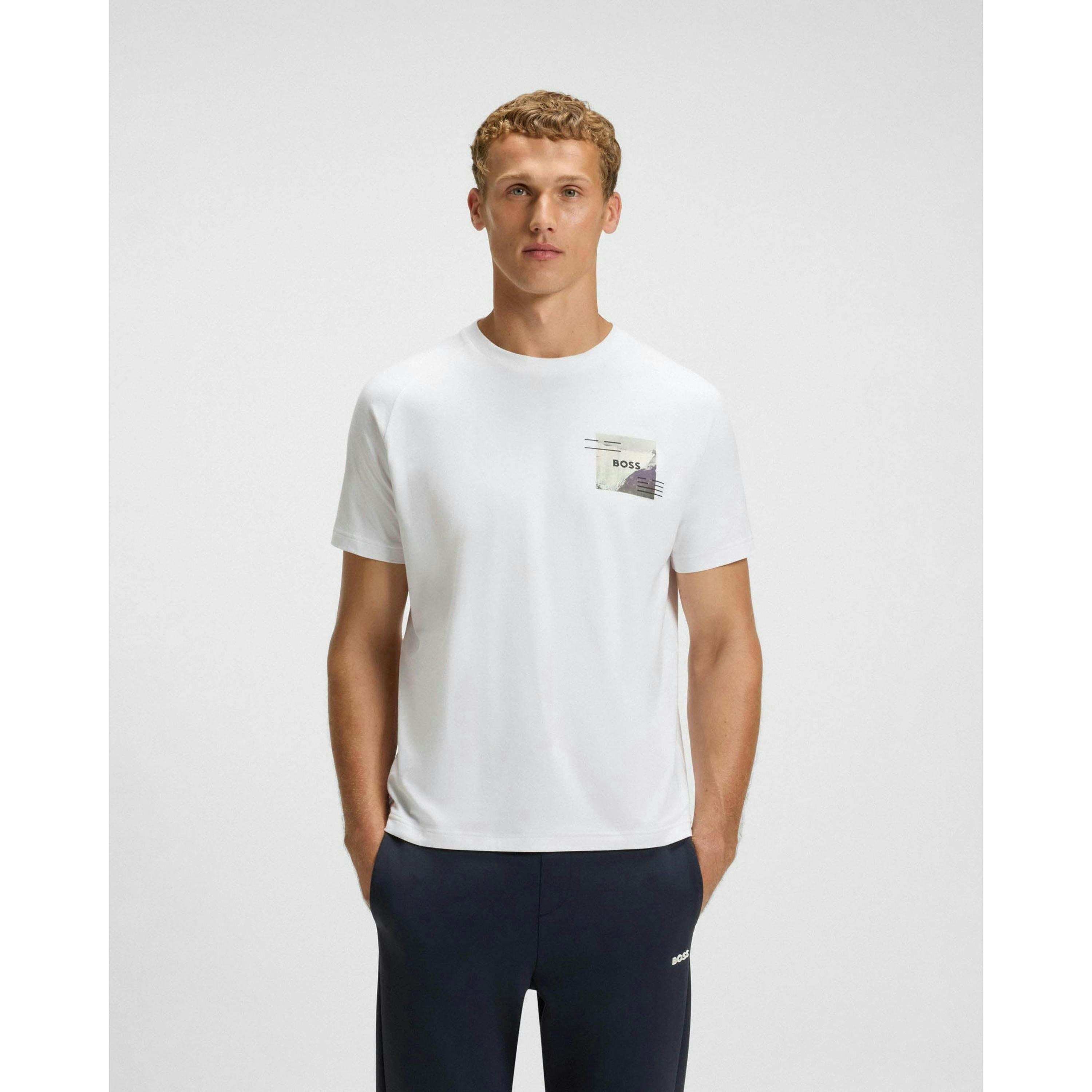 Hugo Boss Stripe T-Shirt  in White , view 1 of 4