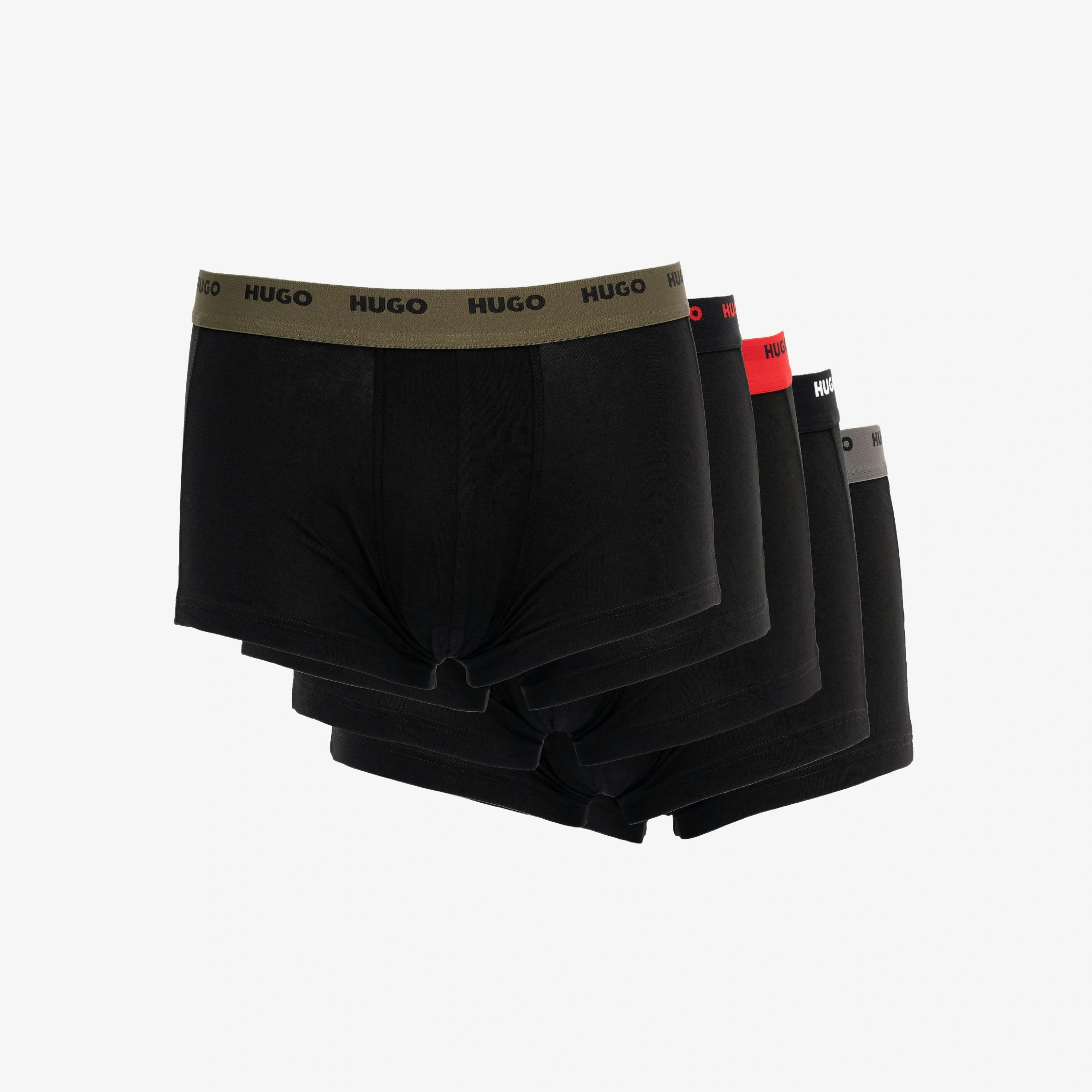 Hugo Boss Logo Waistbands Trunks  in Black , view 1 of 6