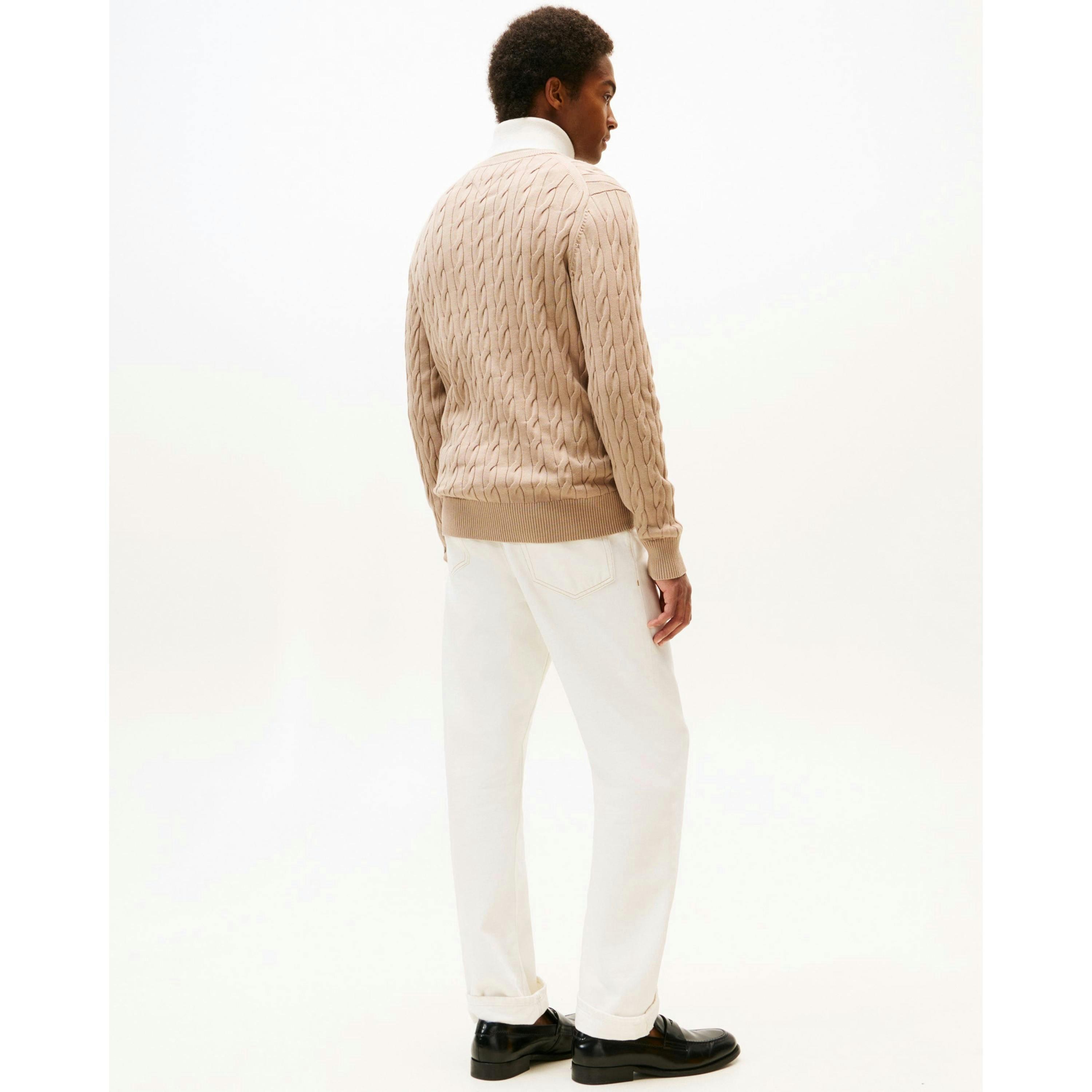 Tommy Hilfiger Cable Jumper  in Brown , view 2 of 5