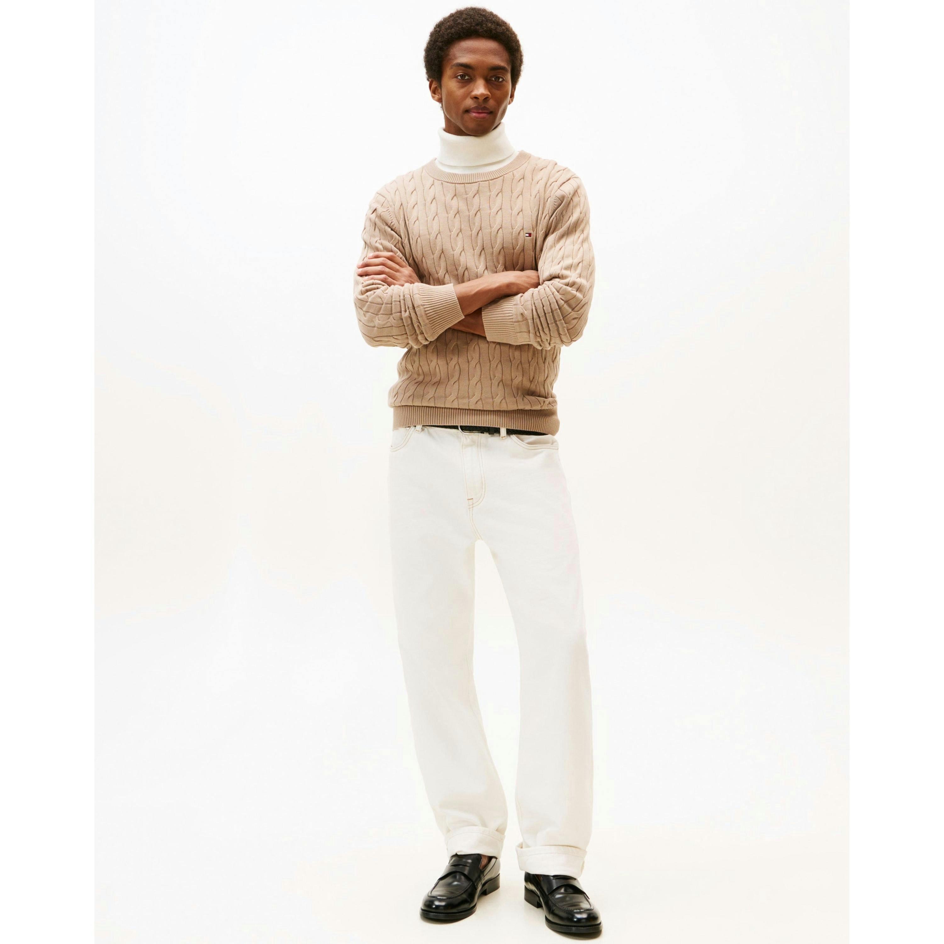 Tommy Hilfiger Cable Jumper  in Brown , view 5 of 5