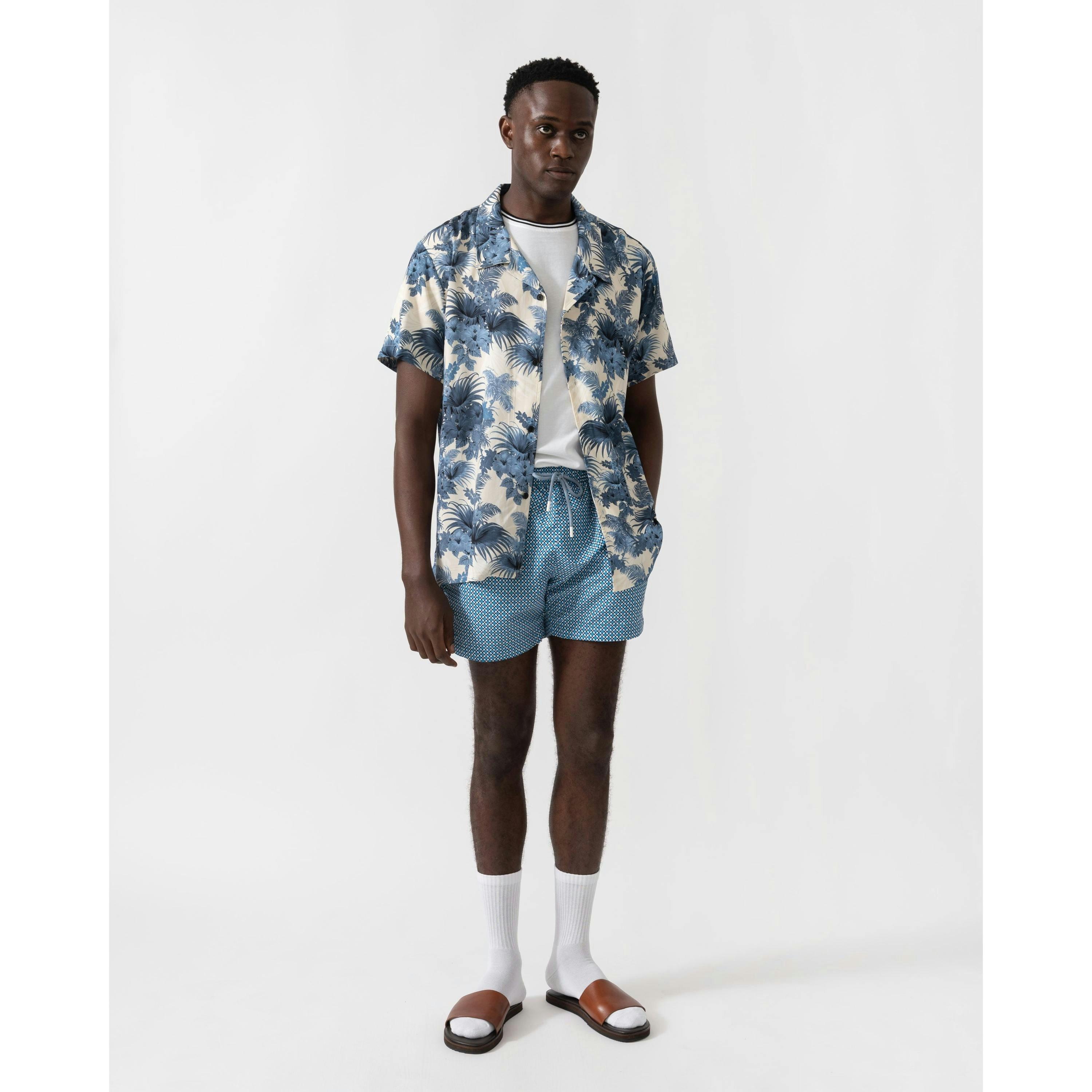 Hugo Boss Floral Print Shirt  in Beige , view 1 of 4