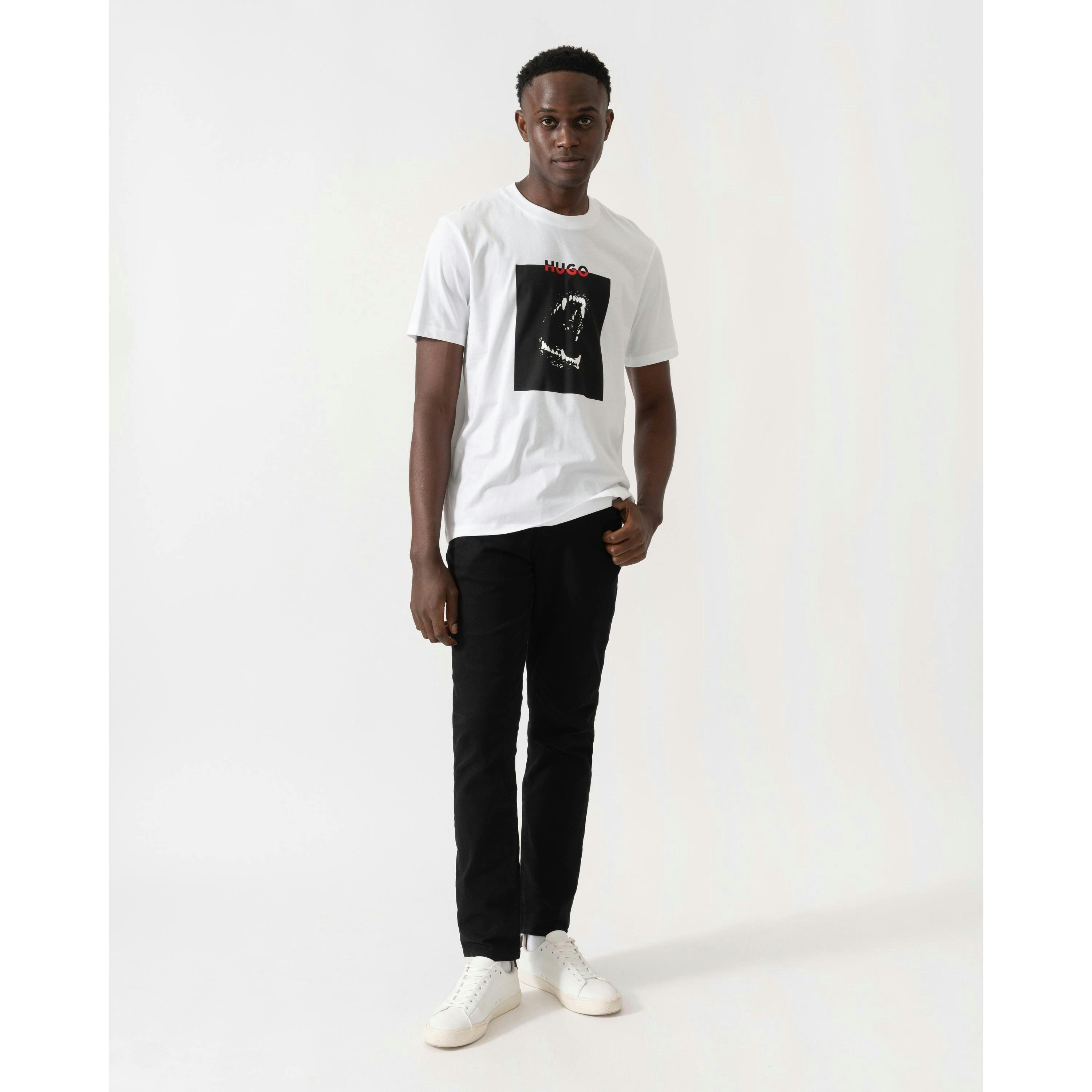 Hugo Boss Graphic Print T-Shirt  in White , view 3 of 4