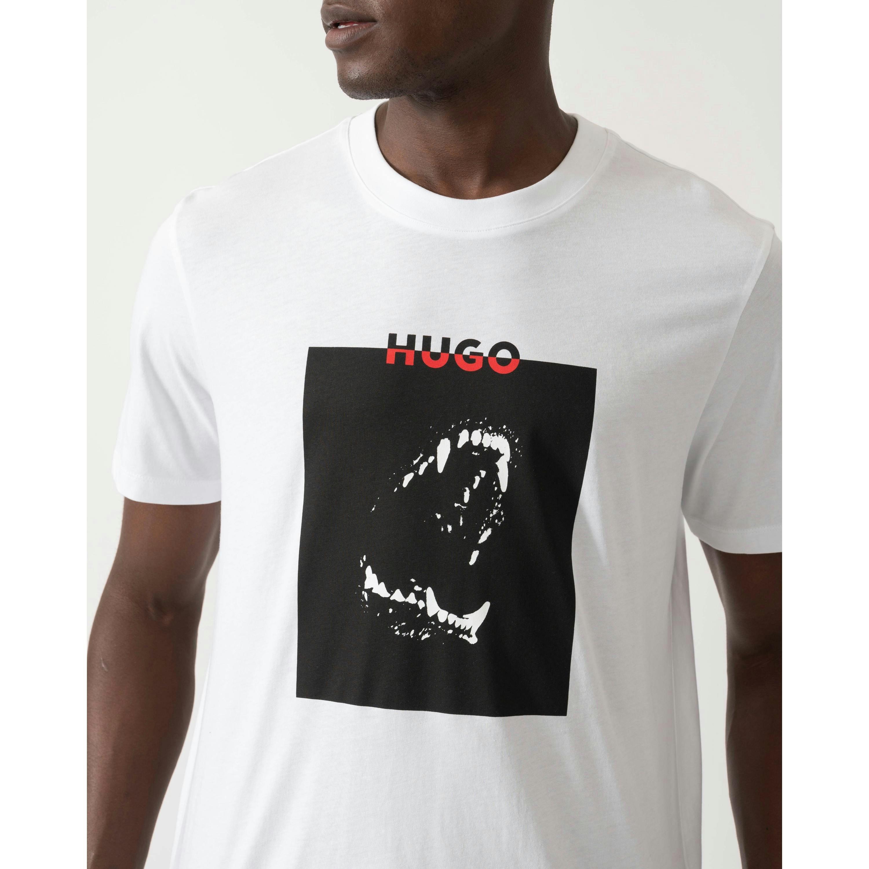 Hugo Boss Graphic Print T-Shirt  in White , view 4 of 4