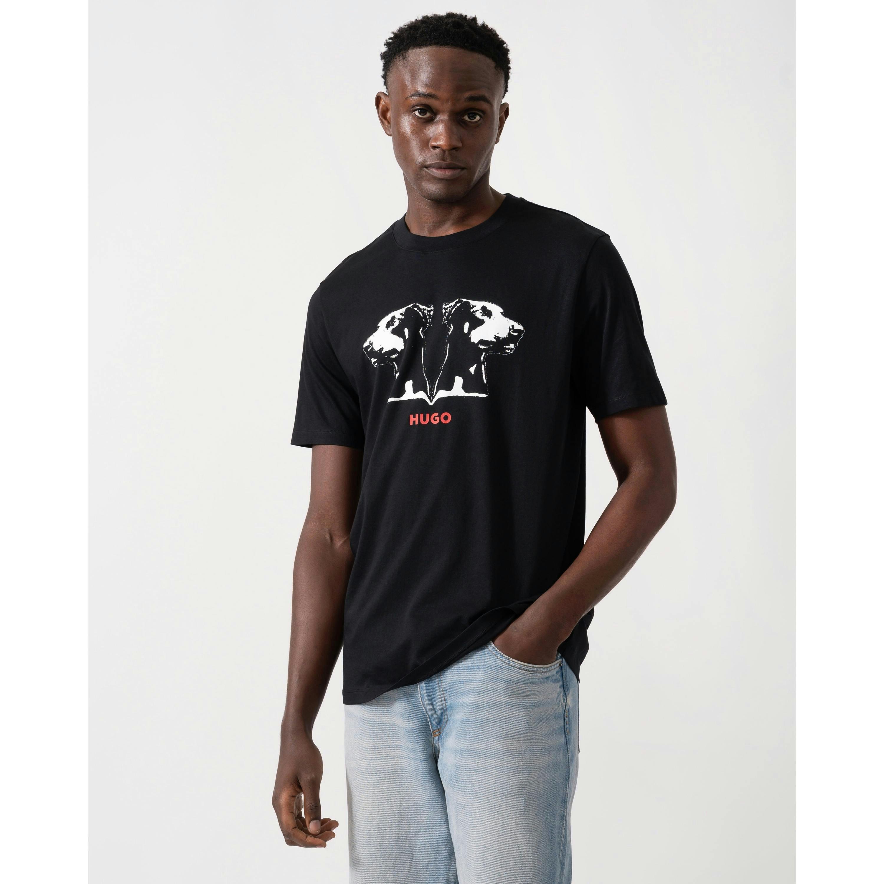 Hugo Boss Graphic Print T-Shirt  in Black , view 1 of 4