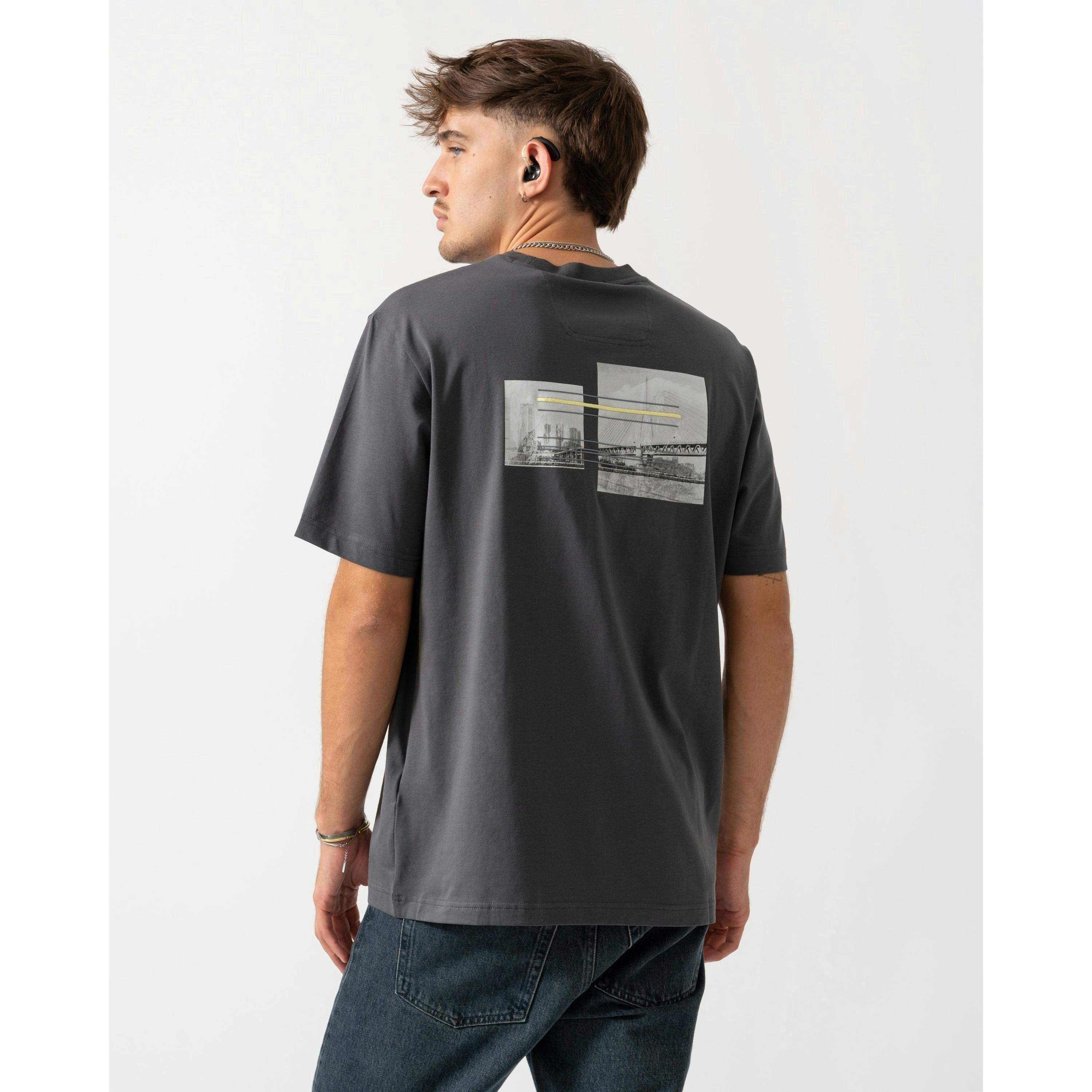 Hugo Boss Photoprint T-Shirt  in Grey , view 2 of 4