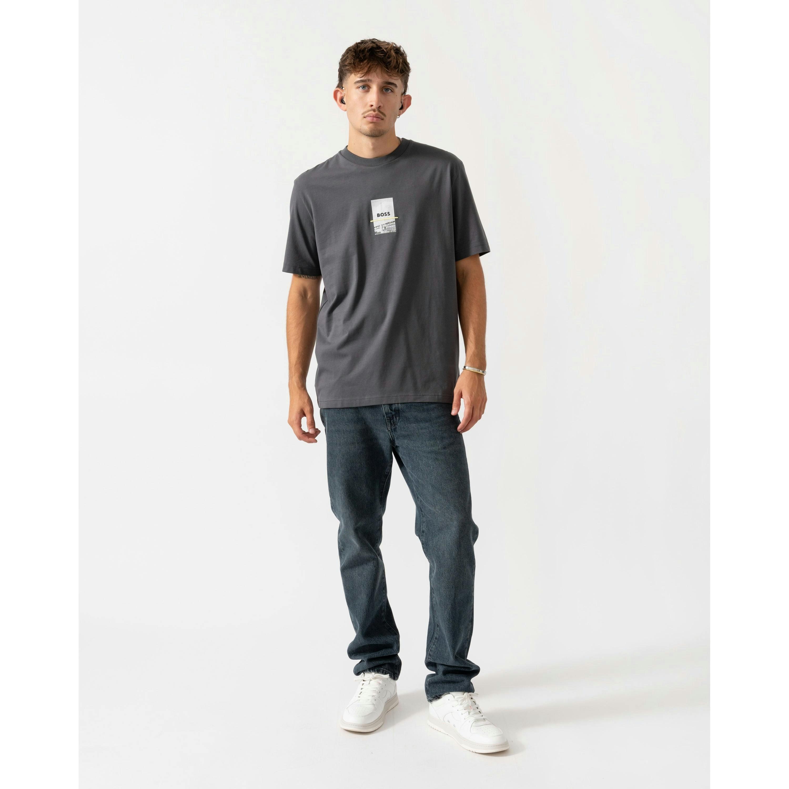 Hugo Boss Photoprint T-Shirt  in Grey , view 4 of 4