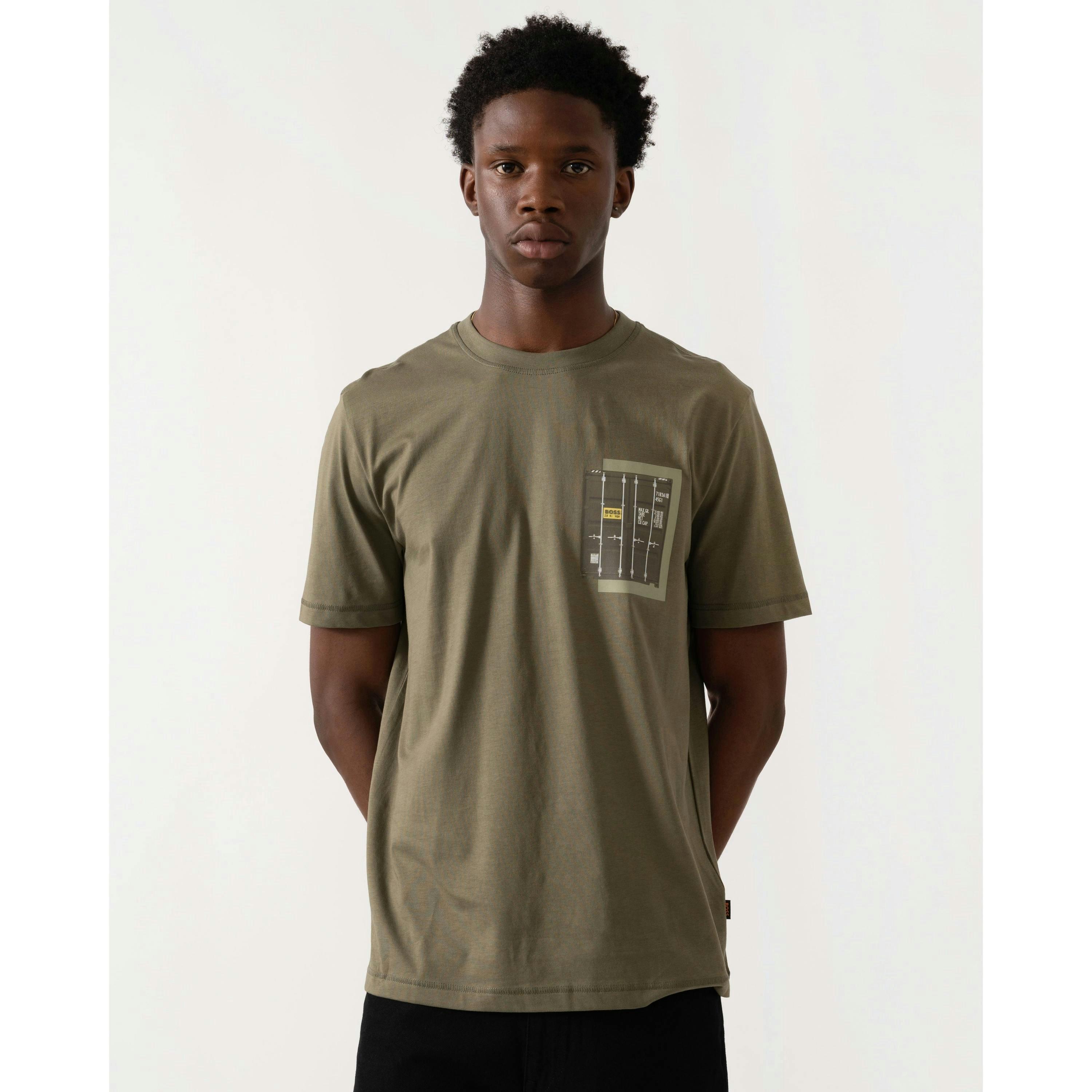 Hugo Boss Graphic Print T-Shirt  in Green , view 1 of 4